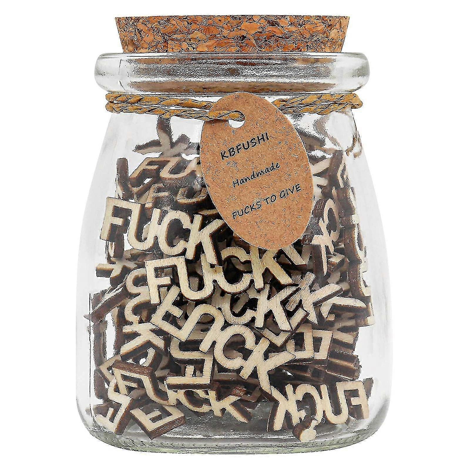 ボトルにF-uckを与える-F-uck木製切り抜きレターピース-バレンタインデー、誕生日、休日の機嫌が悪いベントギフト