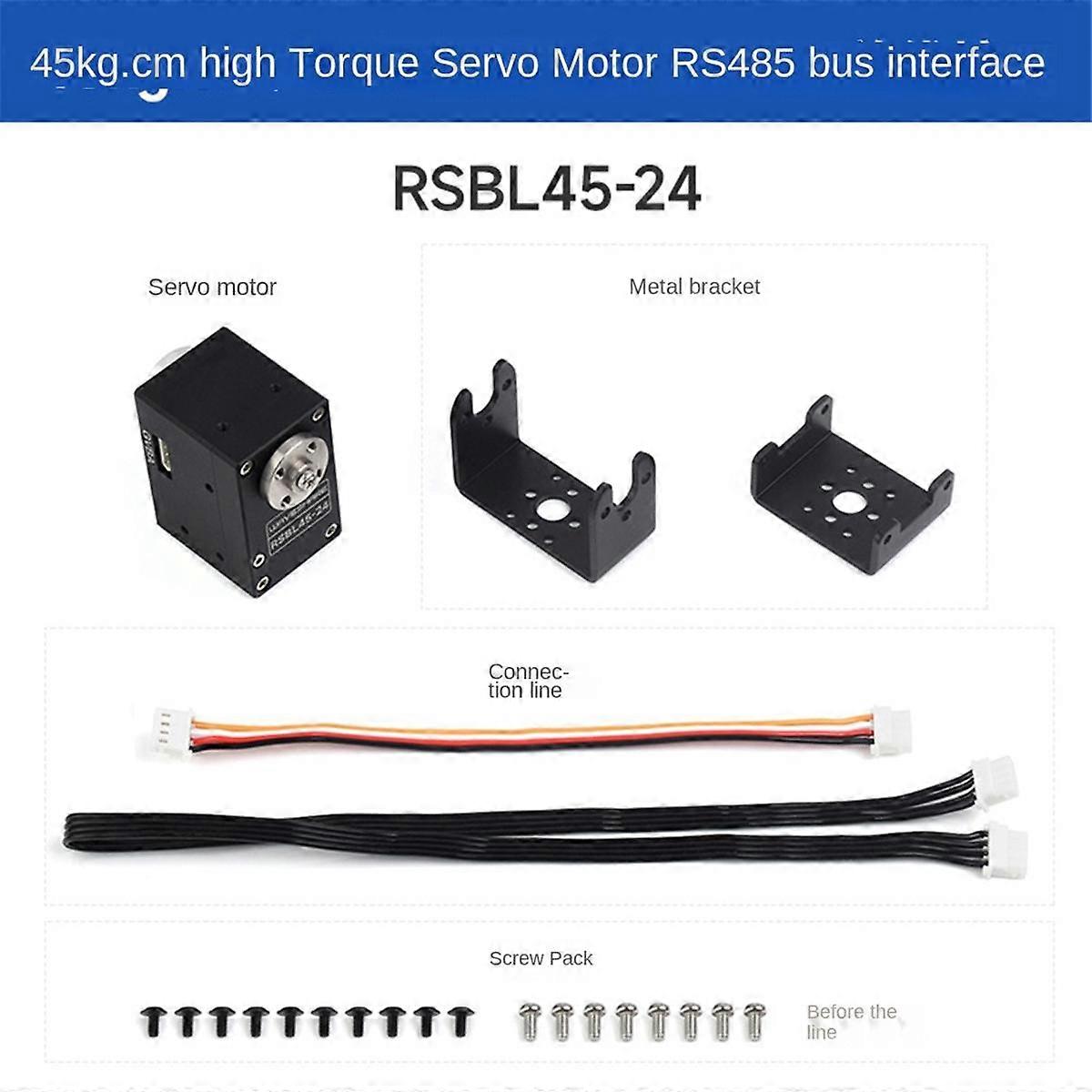 Motore 45KG.cm Servomotore in lega di alluminio ad alta precisione ad alta coppia programmabile 360 Encoder magnetico RS485