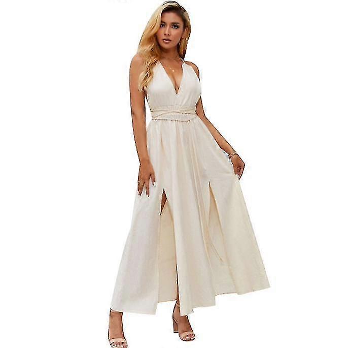 Femmes Col V Sans Manches Casual Fente Boho