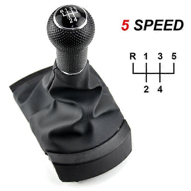 Car Interior 5/6 Car Speed Gear Shift Knob Lever Shifter Gaitor Boot PU Leather For SEAT Ibiza 2002 2003 2004 2005 2006 2007 2008 Dust Cover