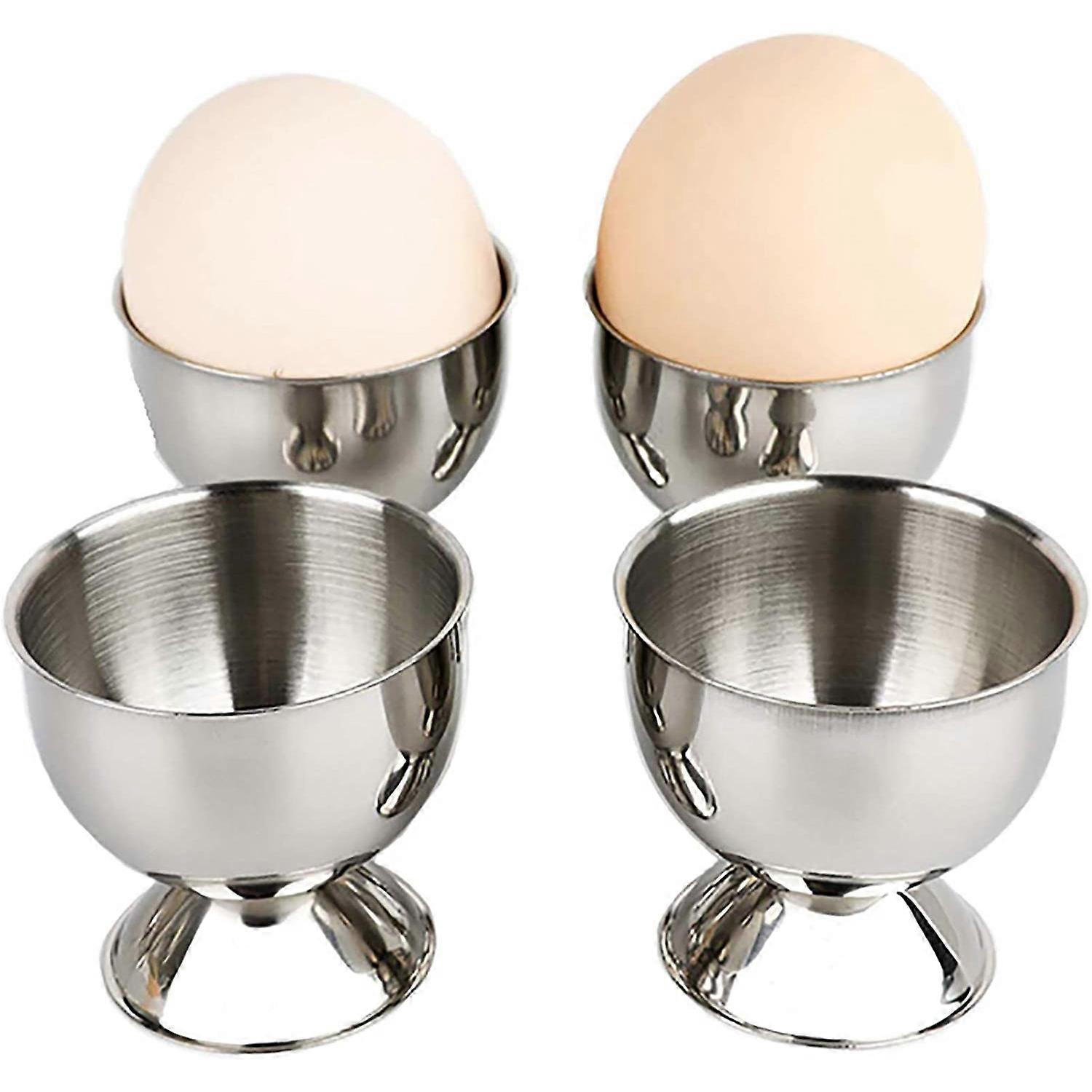 4 Piece Egg Cups Stainless Steel