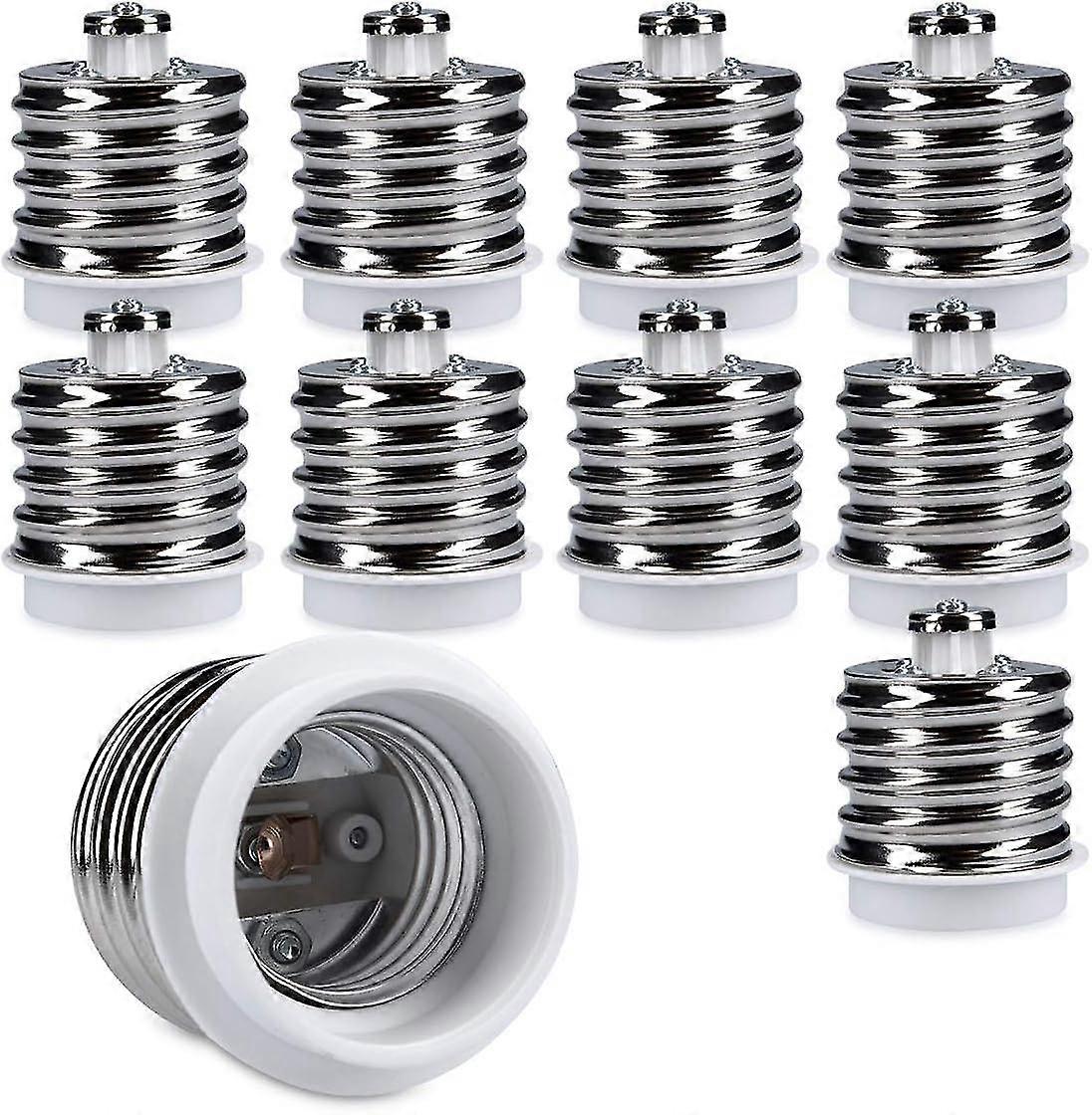 10x socketadapter - 10x E40 til E27 socket omformer - E27 base lampeholder adapter for halogen LED-pære