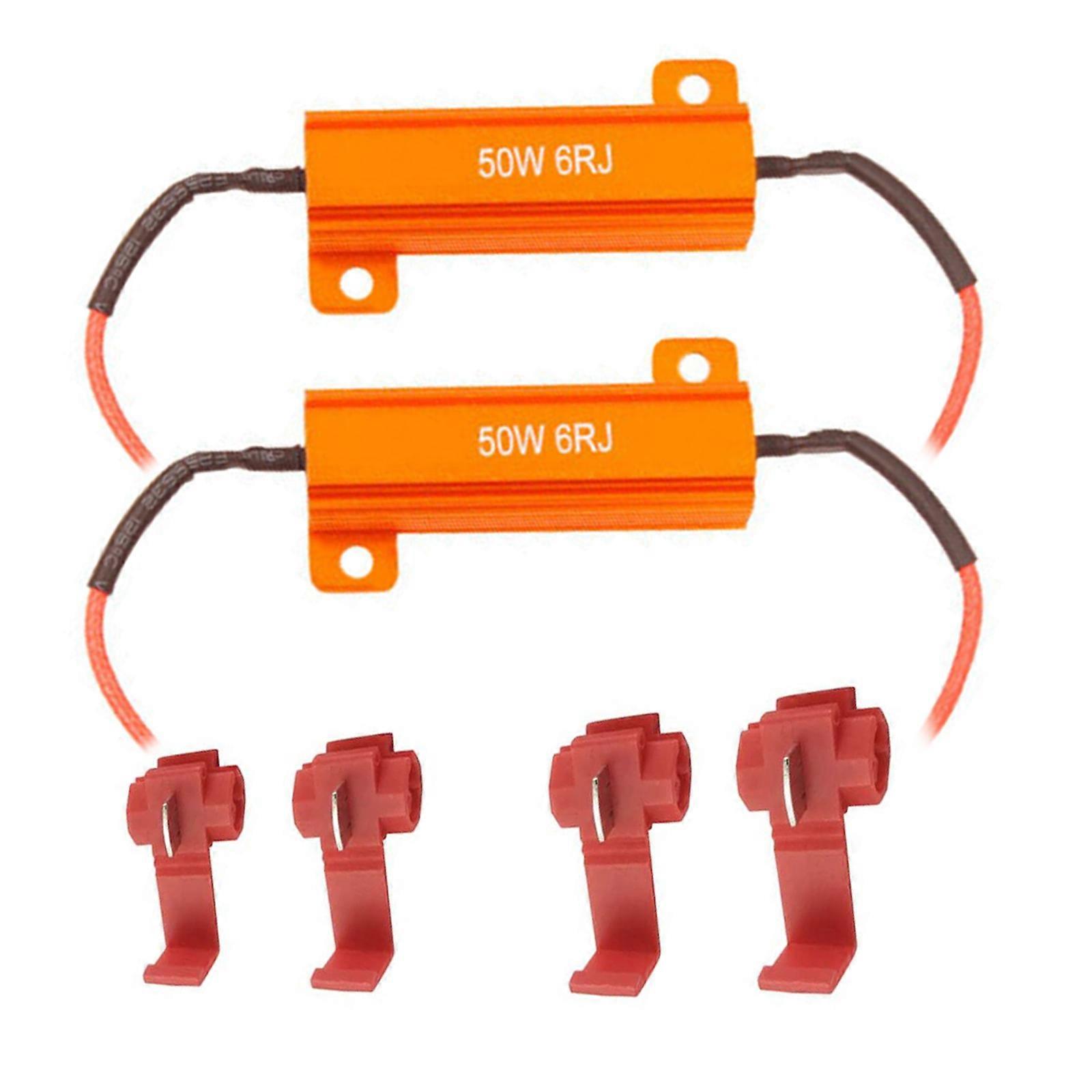 2Pcs LED Load Resistor Indicator Motorcycle Turn Signal Flash Blinker Fix Error