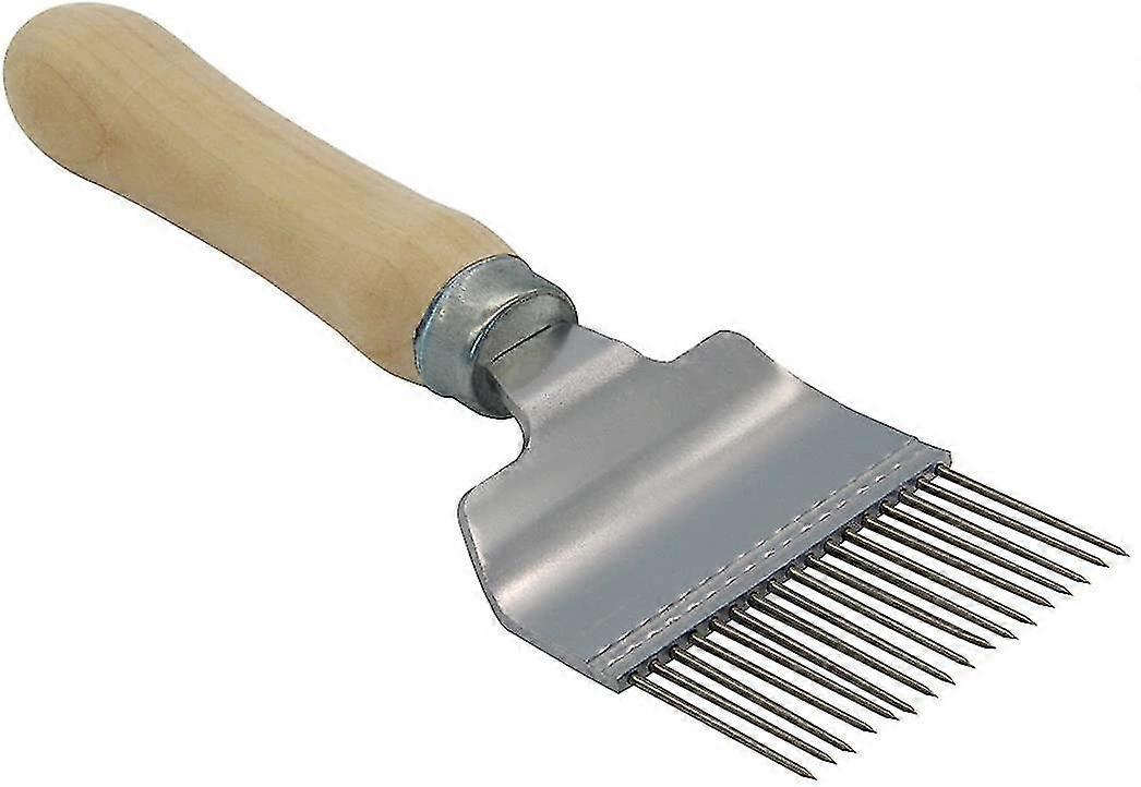 Stainless Steel Uncapping Fork Wooden Handle