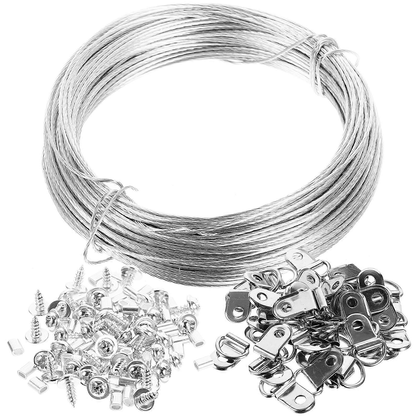 1 Set Picture Hanging Kit Picture Hangers with Screws Picture Hanging Wire and Tool for DIY