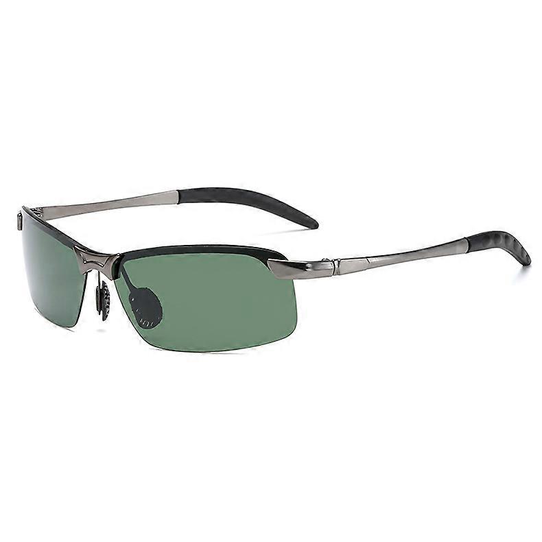 Semi Rimless Metal Frame Men Driving Sunglasses Fishing Waterpoof Polarized Sunglasses