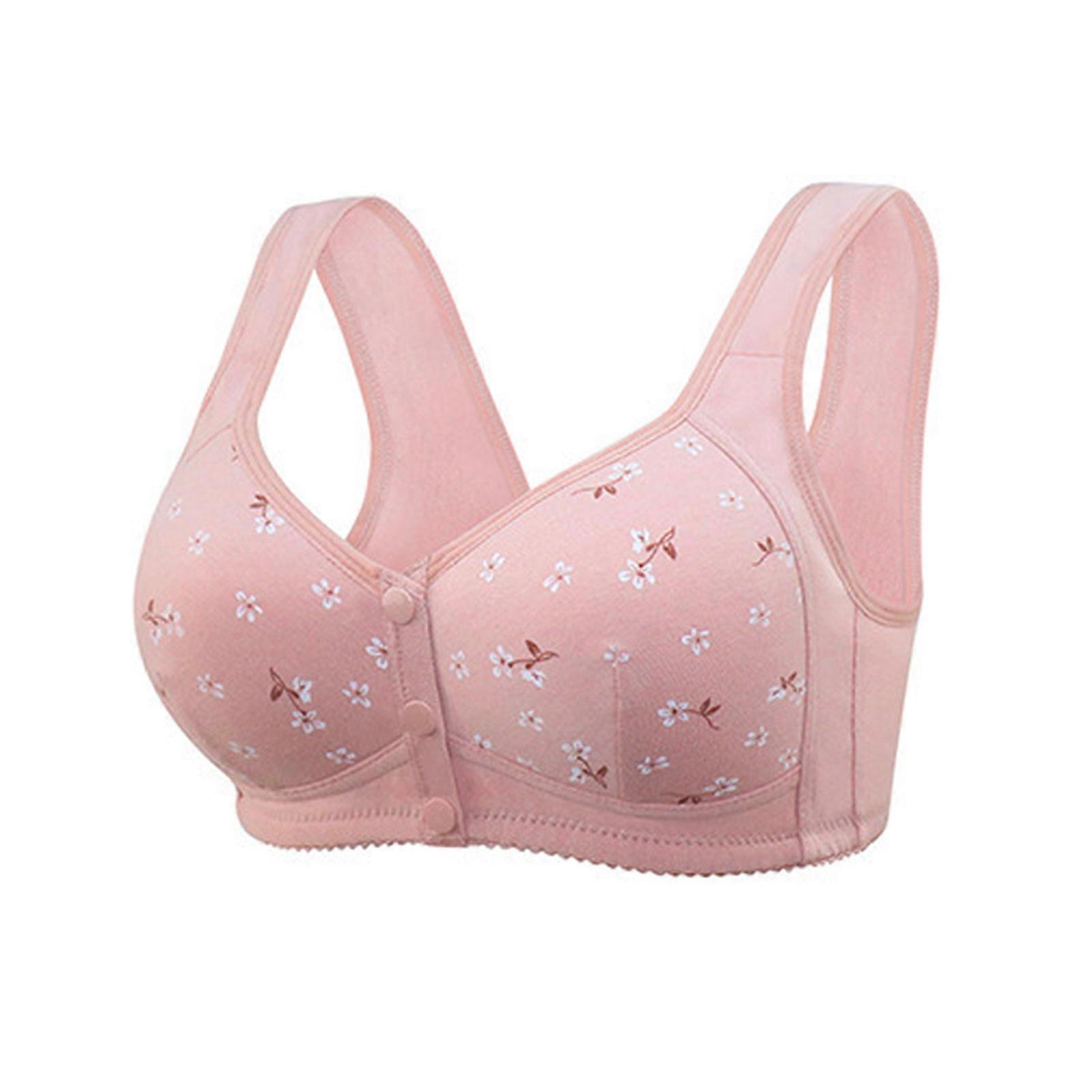 Women's Front Closure Bra Full Coverage Comfortable Breathable Bra for Seniors