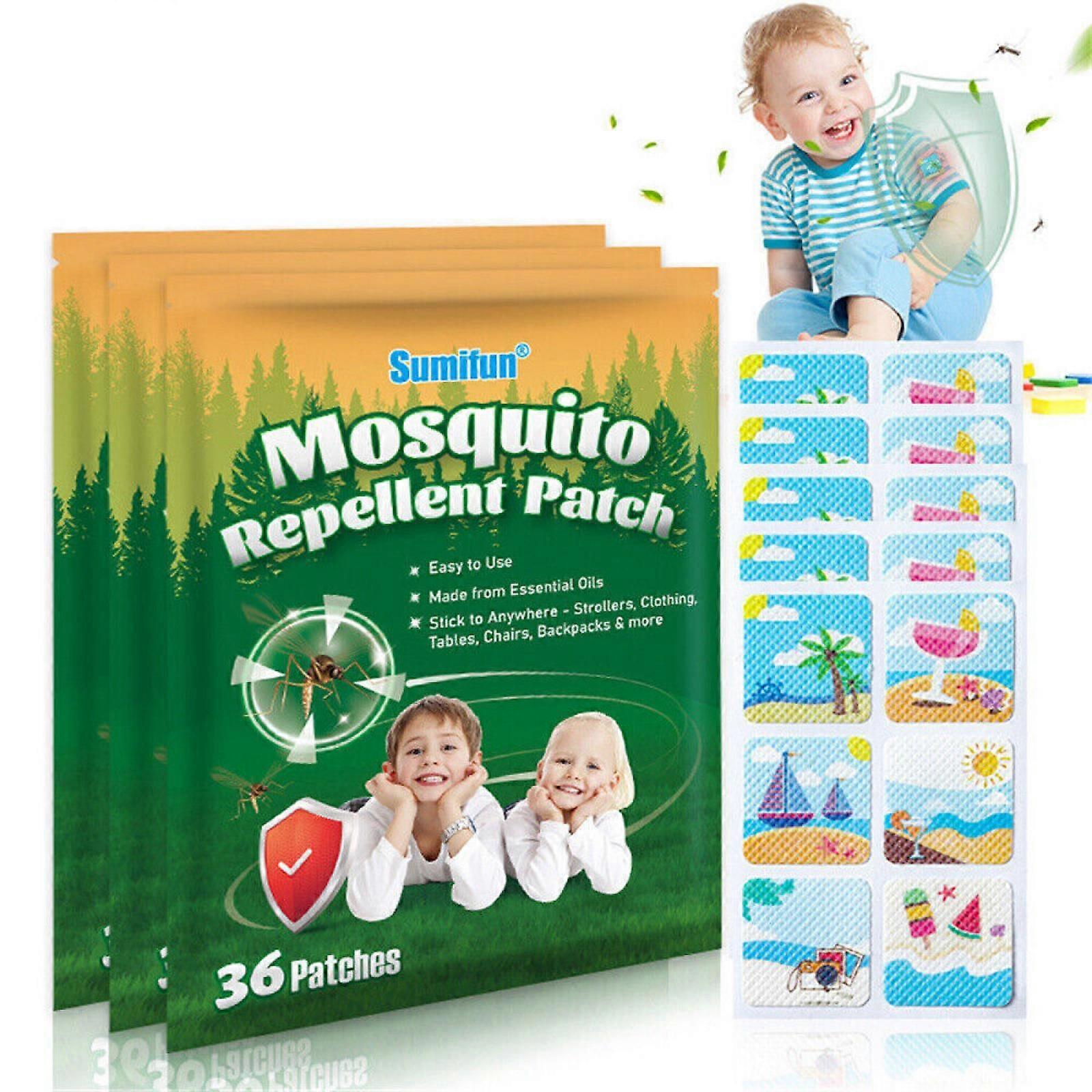 108 قطع طارد البعوض التصحيح مكافحة لدغة البعوض الإغاثة بقع ملصقات، بقع التخييم للأطفال والكبار، الطبيعية DEET الحرة
