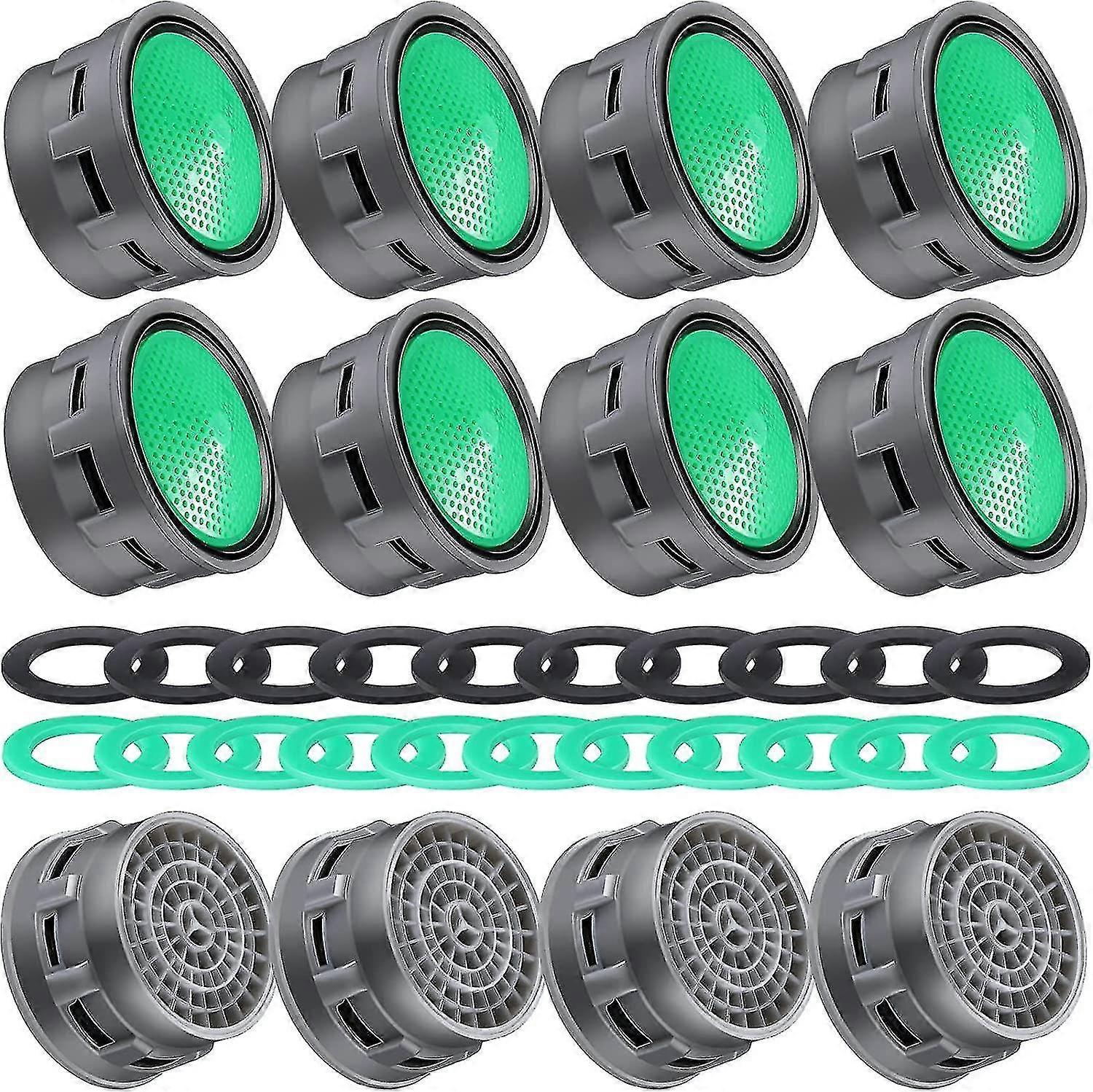 10 Pieces Faucet Aerator Faucet Aerator Water Saving Faucet Restrictor Insert Dl M22x1/m24x1 Faucet Sink Aerator Filter With Rubber Washer (green)