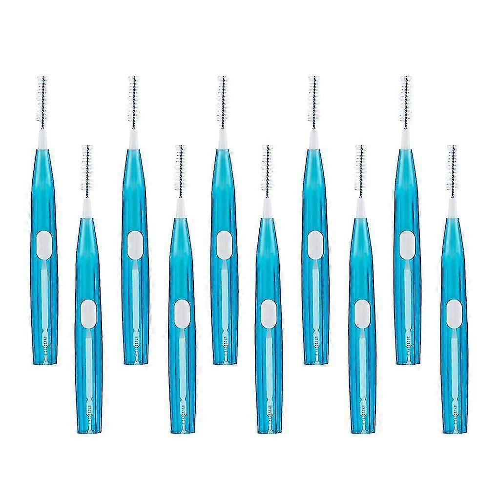 10pcs Push-Pull Interdental Brush Tootpick Floss Teeth Cleaner Oral Care
