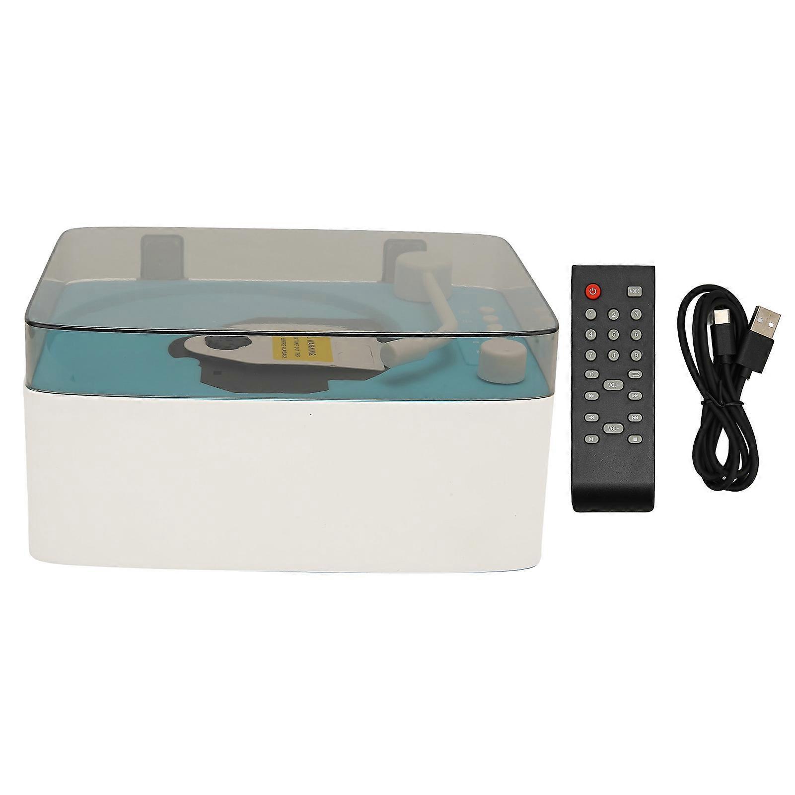 CD Player Mini Multifunctional Vintage Bluetooth Speaker CD Music Player for Home Sky Blue