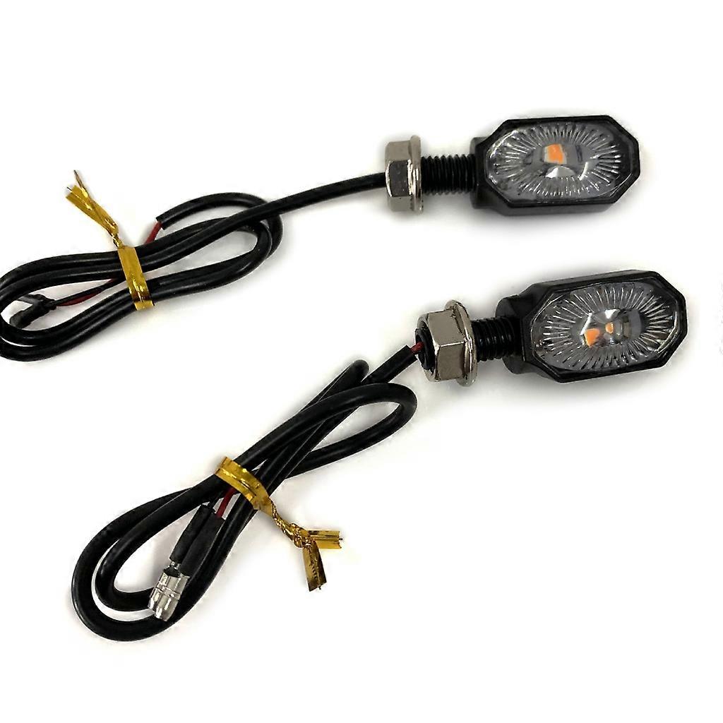 Motorcycle-Side Mirrors LED Turn Signal Light Sequential Flowing Indicator 2pcs