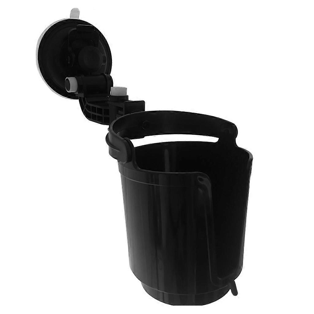 Universal Car Cup Holder Mug Bottle Suction Cup Mount Black ABS Diameter 85mm