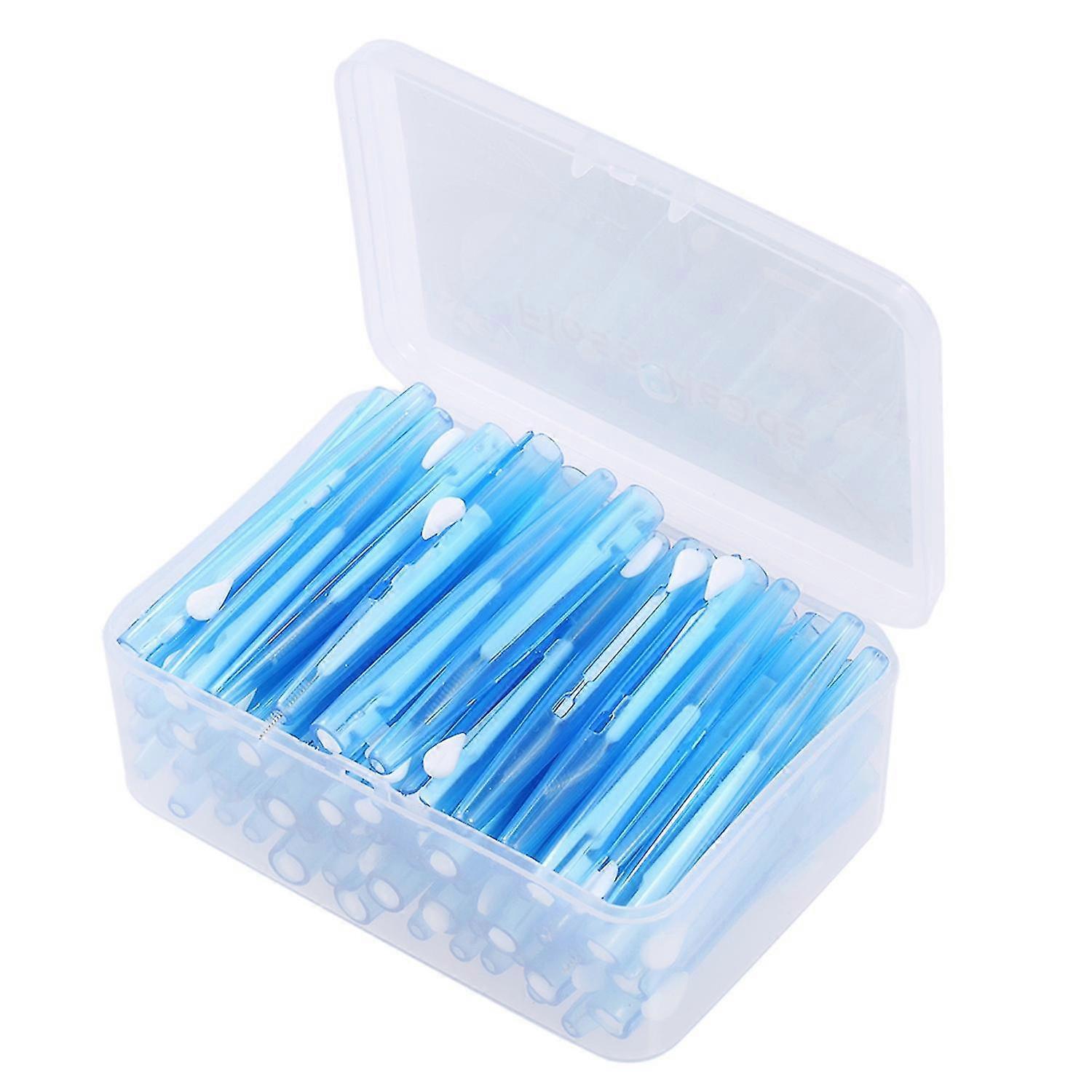 60Pcs/Box Dental Floss Picks Refill Inter-dental Brush Teeth Stick Toothpick Flosser for Oral Deep C