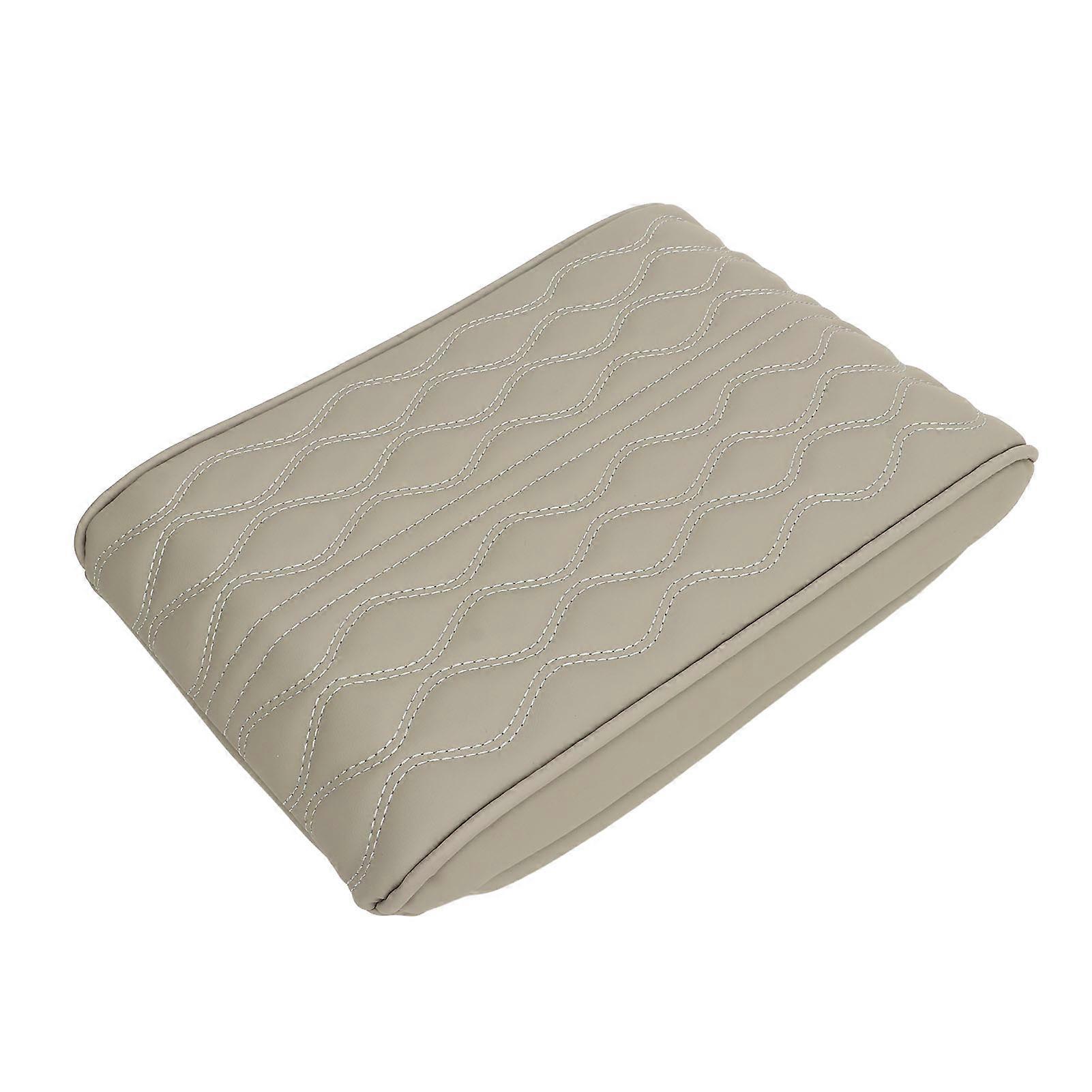 Armrest Box Cushion Cover Memory Foam Soft Comfortable Microfiber Leather Scratch Proof Replacement for Tesla Model 3 Y Grey