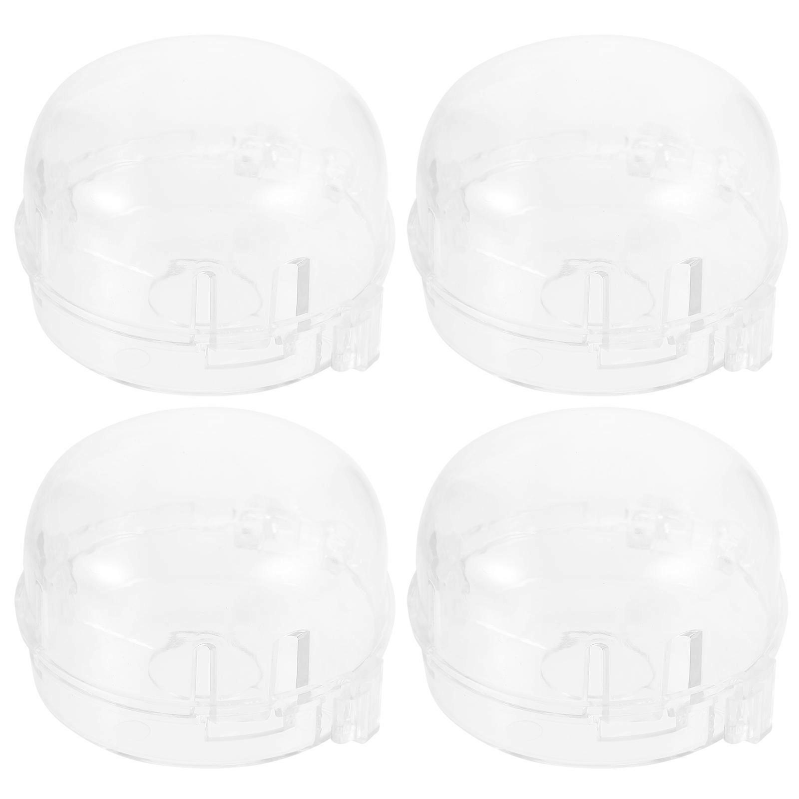 4 Pcs Child Plug Covers Stove Knob Locks Clear Oven Knobs Gas Knob Protector Stove Socket Plug Cover