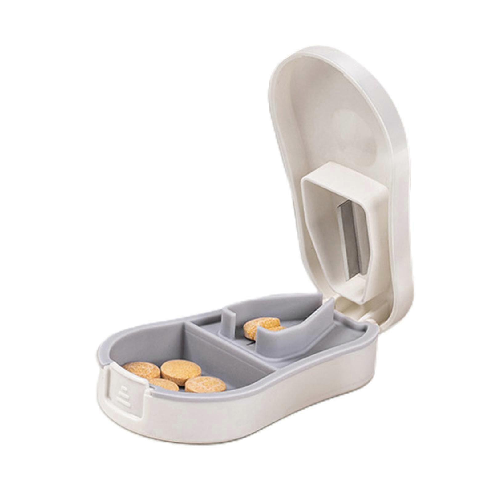 Tablet Cutter Splitter With Storage Box BPA Free Tablets Cutting Tool for Home Use