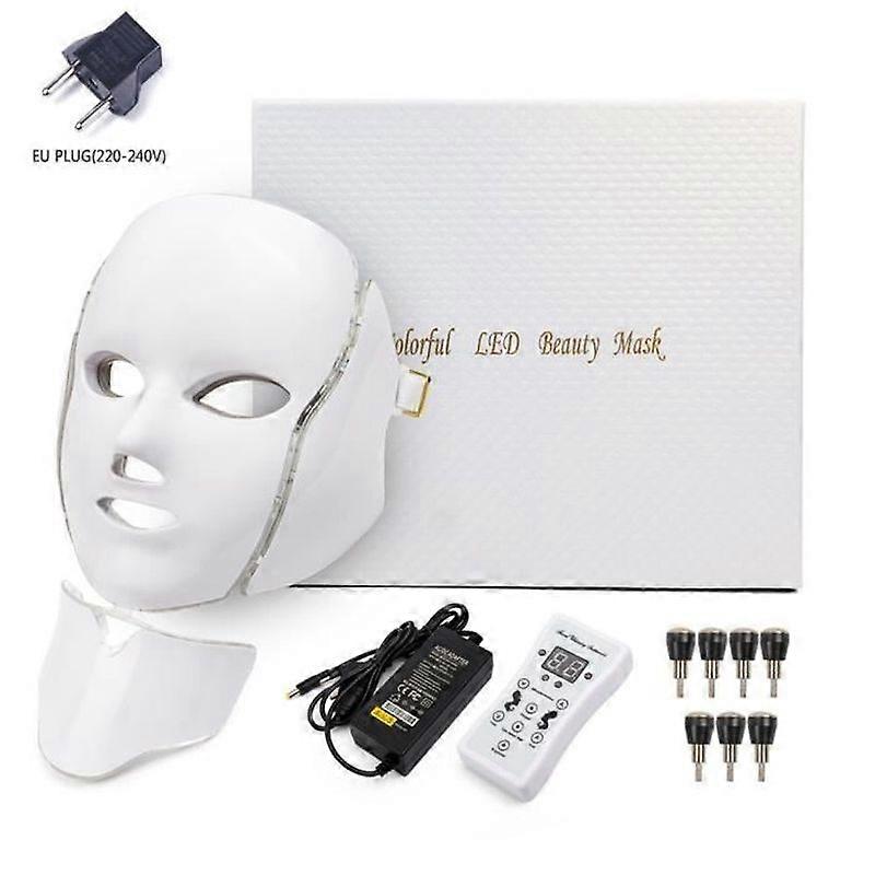 7 farger Led Mask Hudforyngelse Foton Lysterapi Anti-Aging Skjønnhetsmaskin Ansiktsmaske 59F8B75