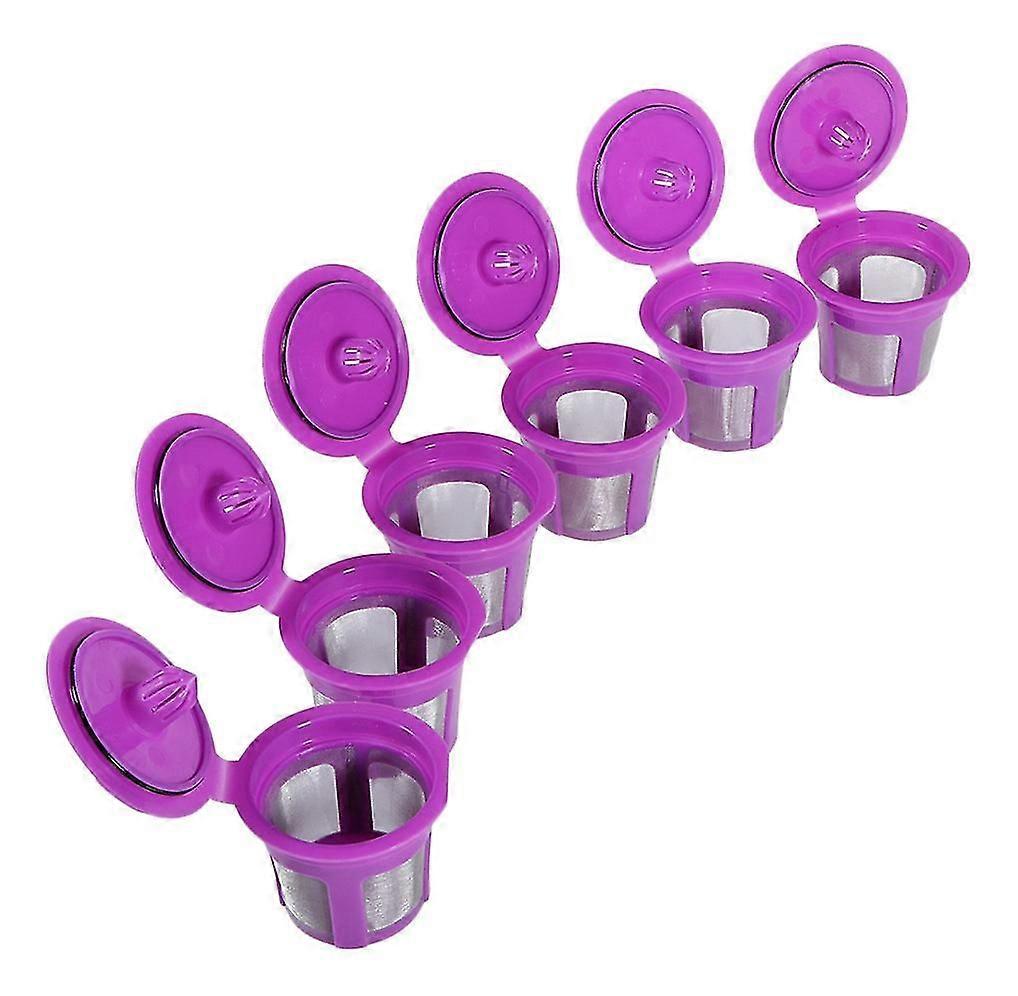 Repeat Cycle Coffee Capsule Plastic Filter Coffee Shell Stainless Steel Funnel Mesh Cup (6pcs)