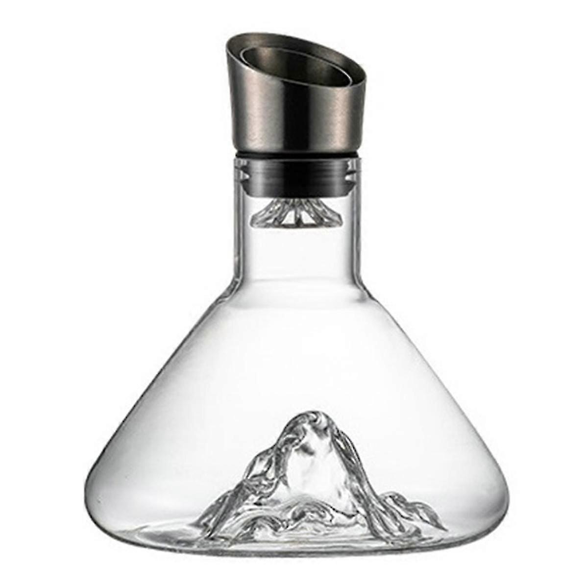 Wine Decanter, Crystal Clear Wine Decanter with Aerator, Red Wine Carafe with BuiltinDispenser,