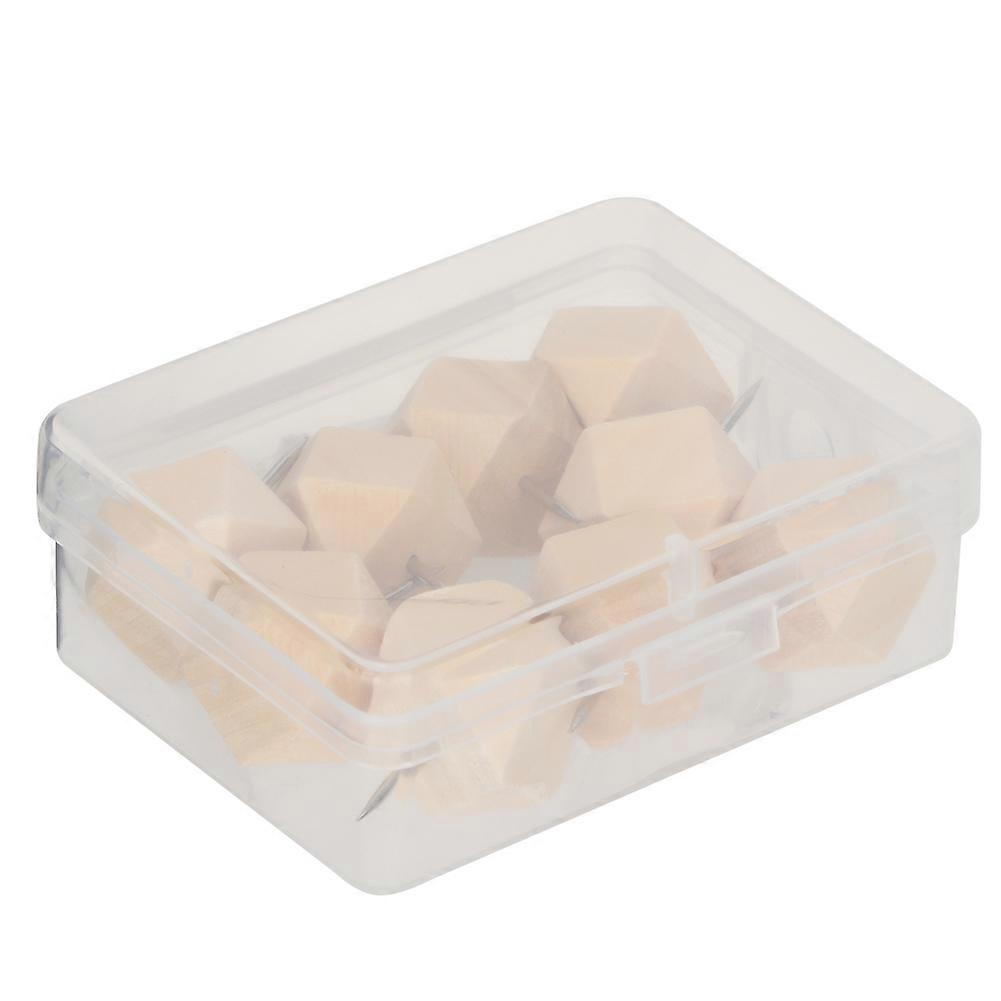 Practical Durable Delicate Wooden Pushpin Cute Style In High Quality(9pcs,Multi faced pushpin)