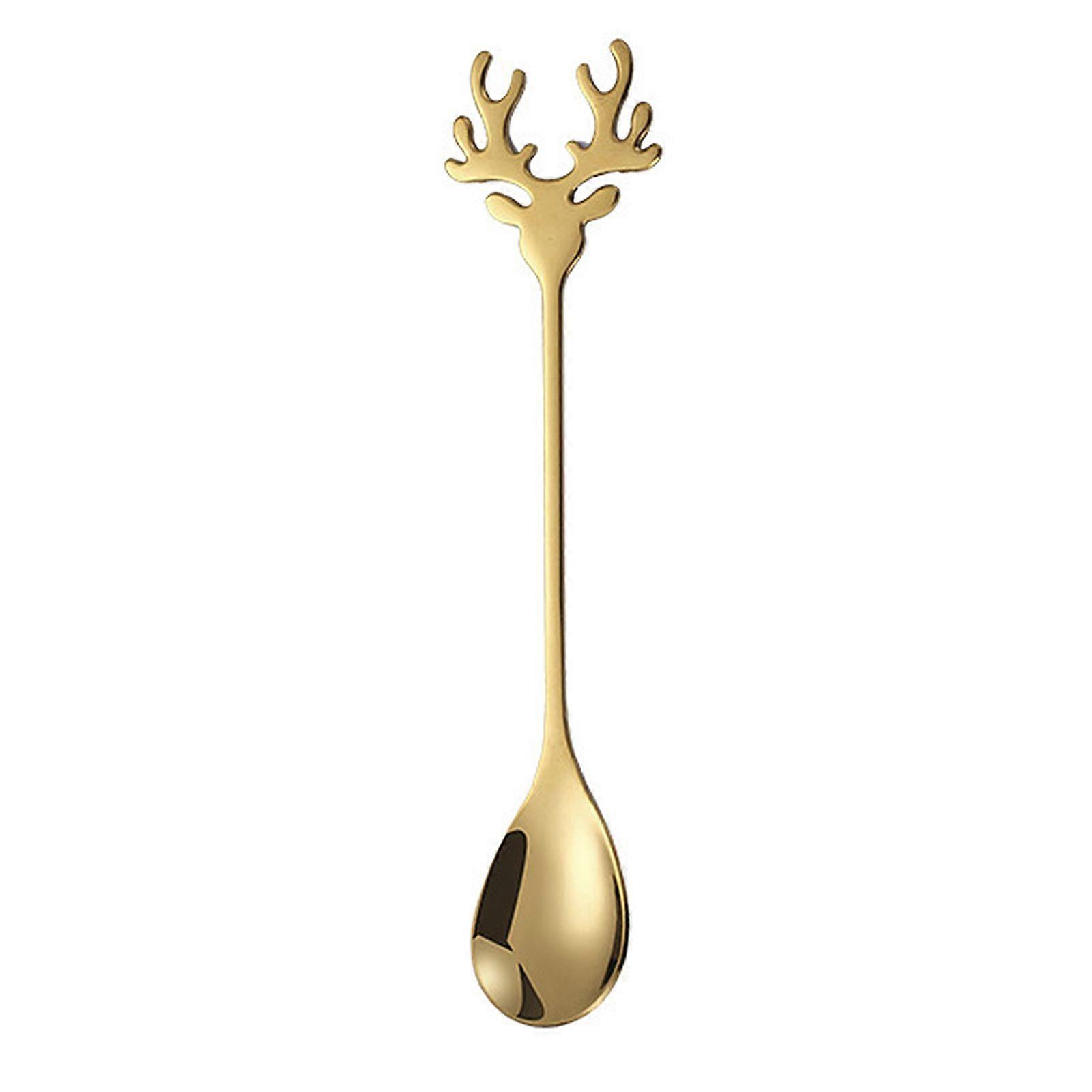 Hirschkopflöffel aus Edelstahl für Kaffee oder Desserts