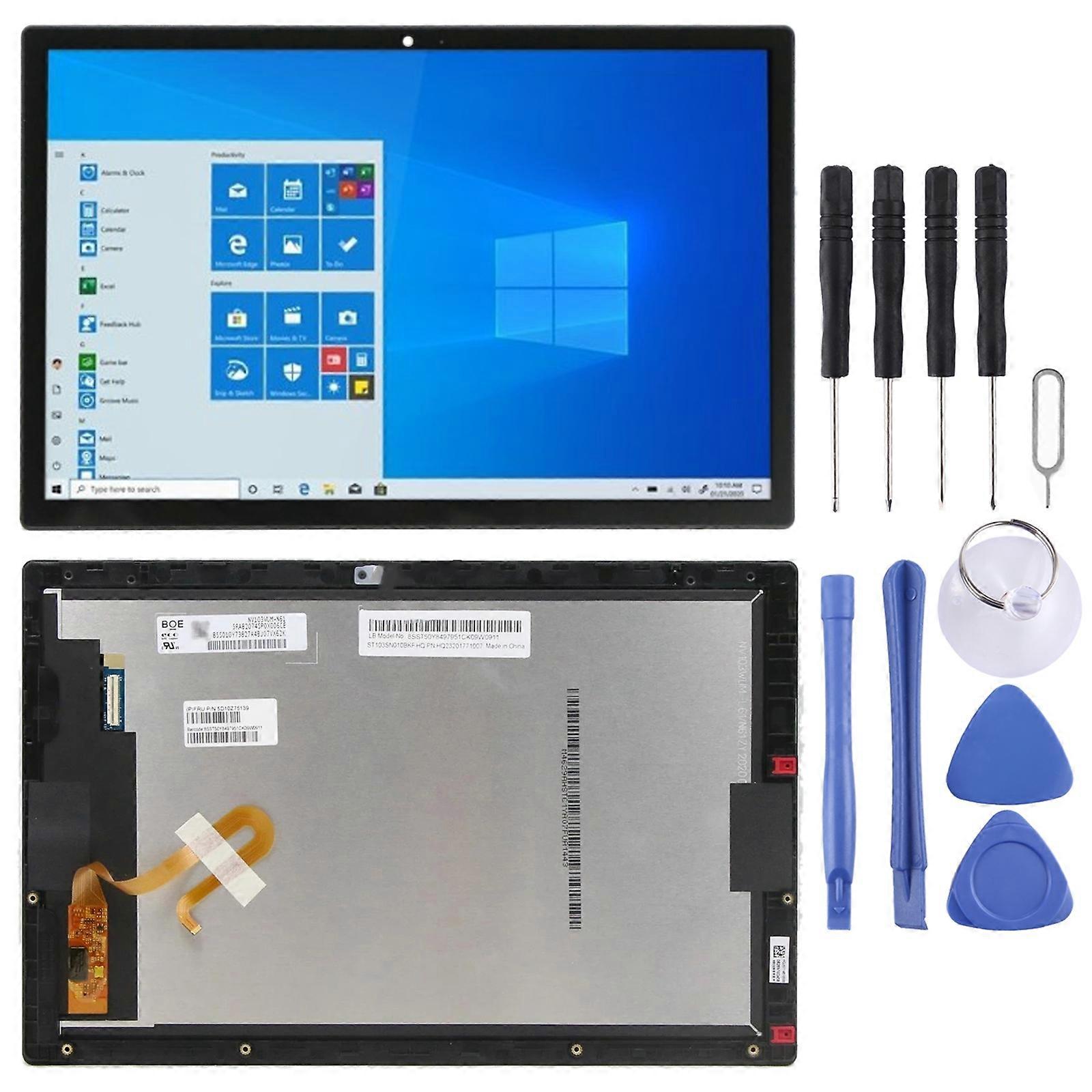 OEM LCD Screen and Digitizer Full Assembly with Frame for Lenovo IdeaPad Duet 3-10IGL5 82AT 82HK(Black)