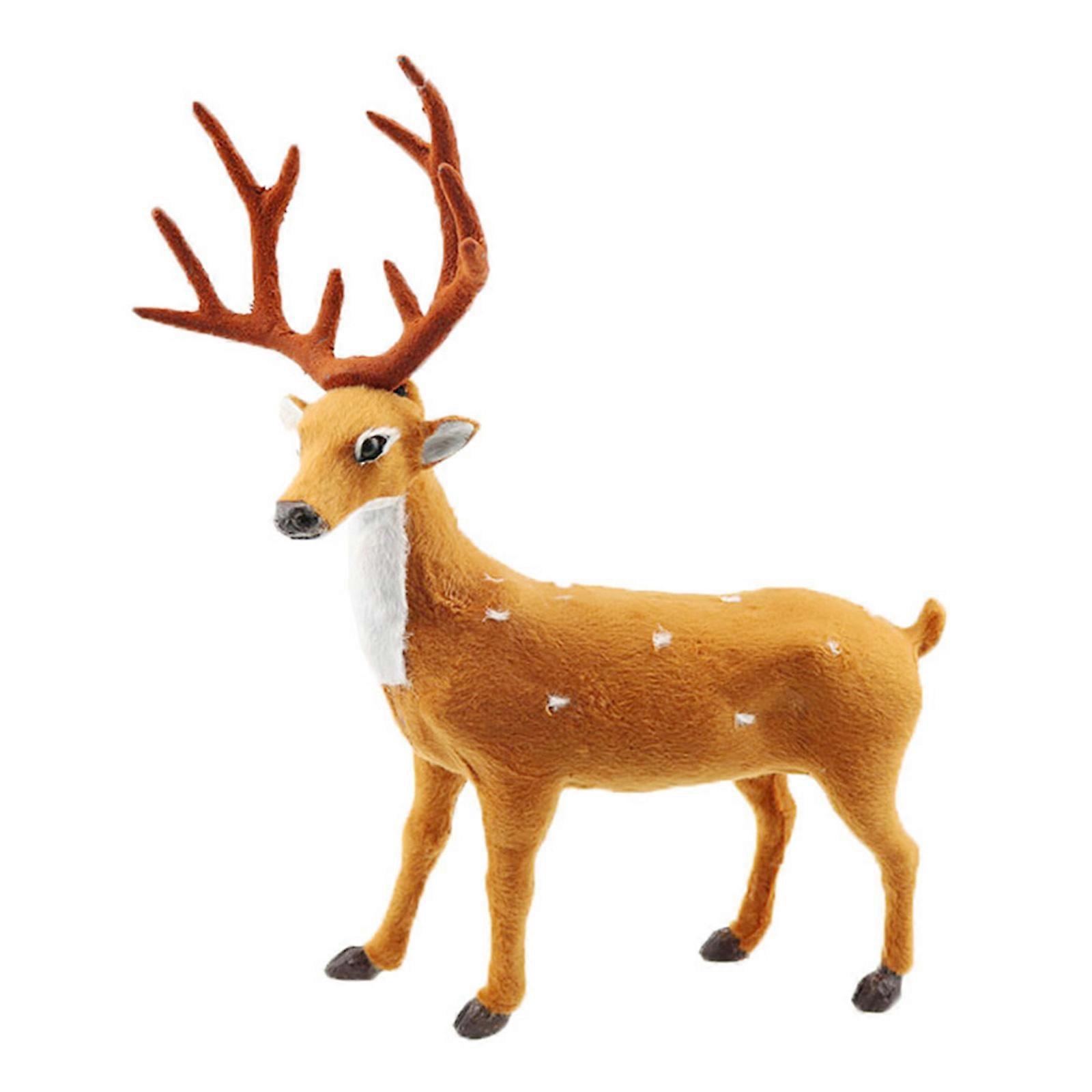 for Creative Christmas Elk Ornament 15/20/25/30/35cm Deer Statue for Xams Festival Party Dining Table Decor
