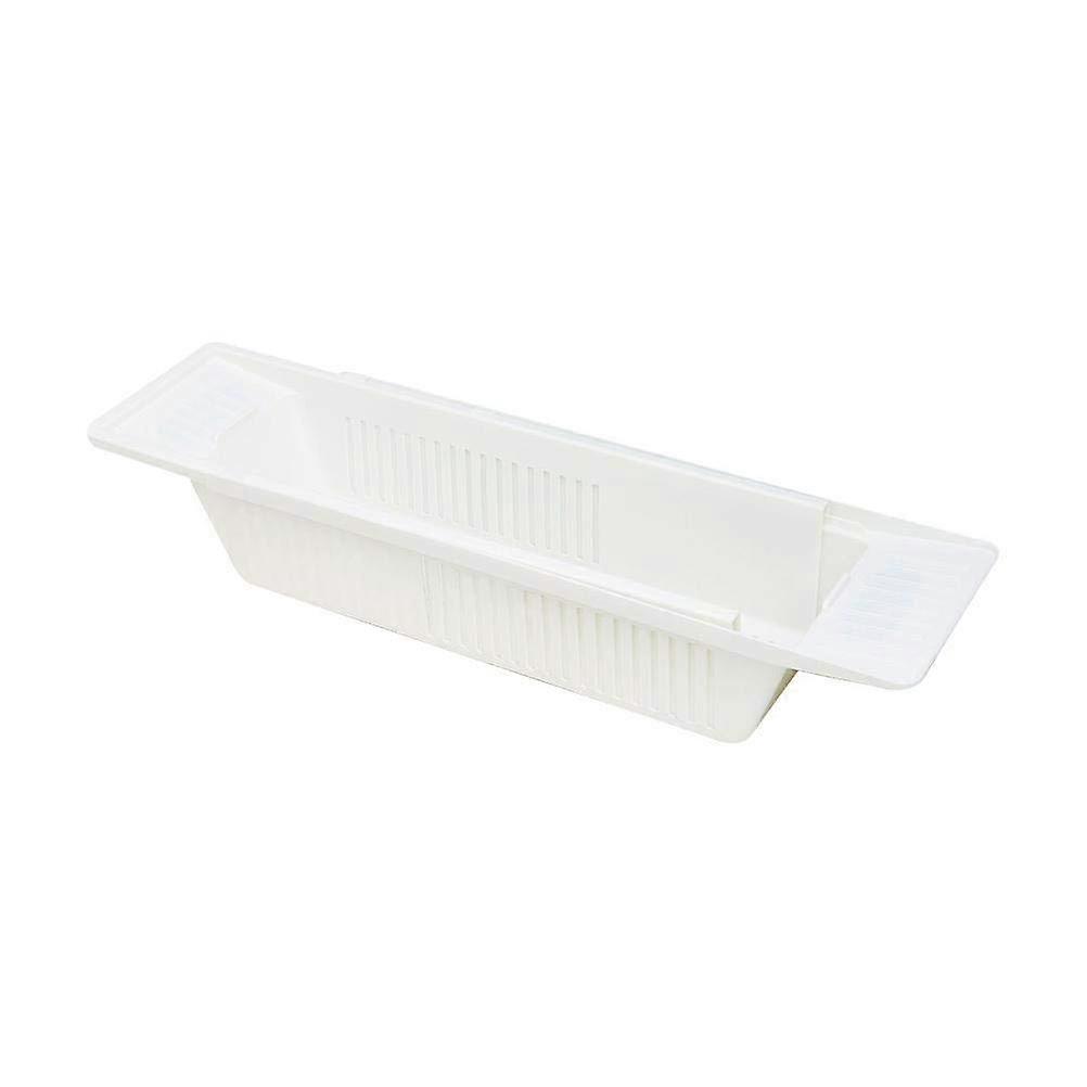Expandable Bathtub Tray for Bathroom Shower Adjustable Bamboo with Wine Glass Holder and Tablet Stand