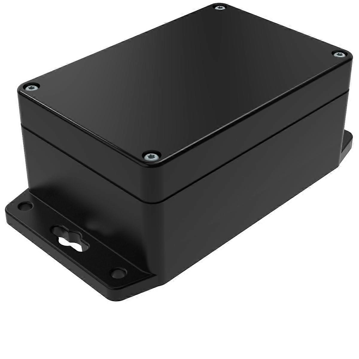 RBF53P06B16B Flanged Junction Box, IP67 Dustproof, Wall Mountable, Black Polycarbonate, Durable Outdoor Enclosure