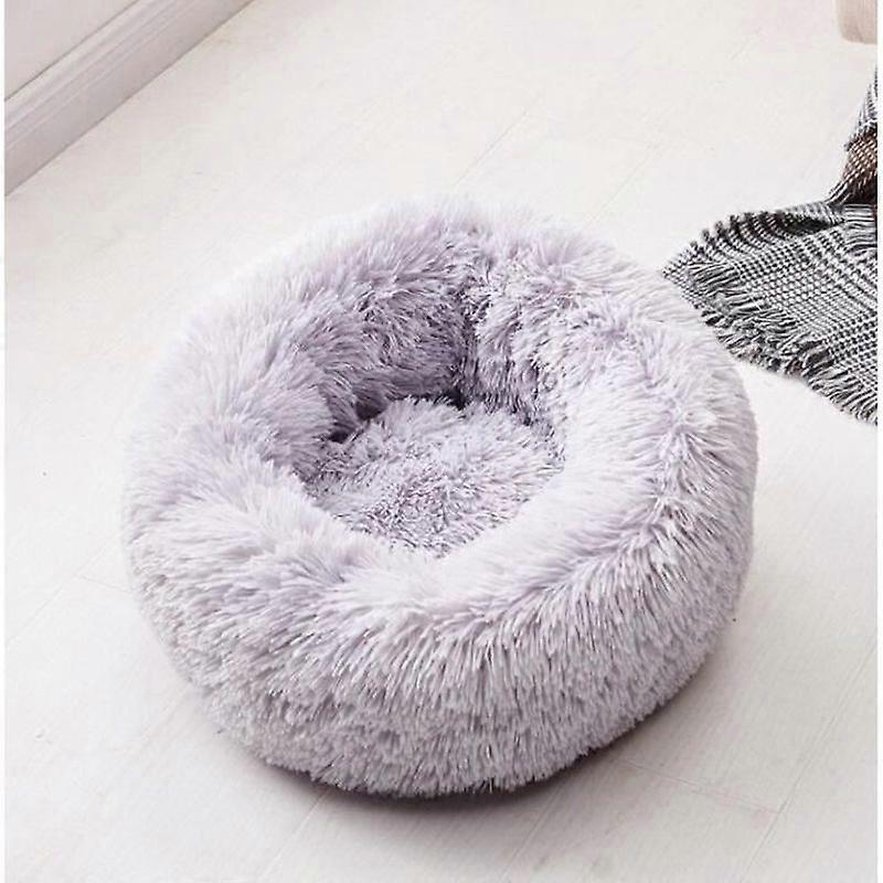 Dog Cat Bed Basket - Not specified - 40CM - Light Grey - Round - Indoor