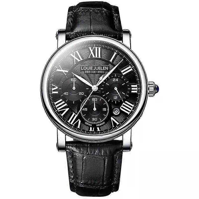 מותג עליון לגברים יוקרתי עמיד למים קוורץ שעוני יד לגברים תמר ספורט שעון עור כרונוגרף זכר מונטרה הום