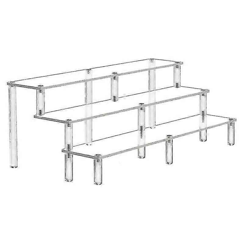 unique Acrylic Riser Display Stand, 3 Tier Display Riser Display Stand Riser for Display Cupcake Perfume O