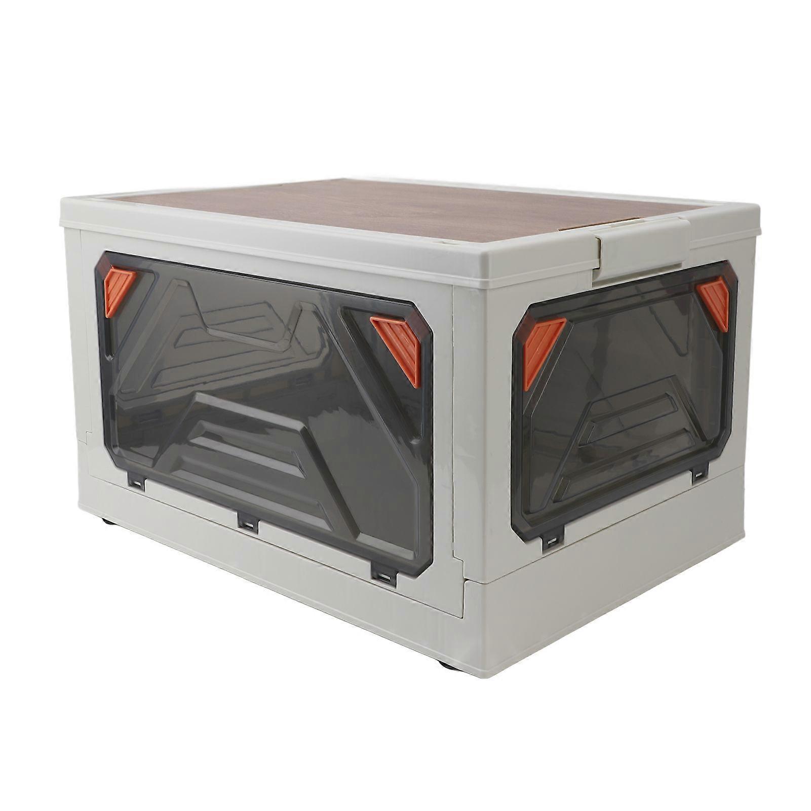 Foldable Stackable Storage Bins Multipurpose Large Capacity Plastic Storage Box with Lids for Camping Outdoor Travel