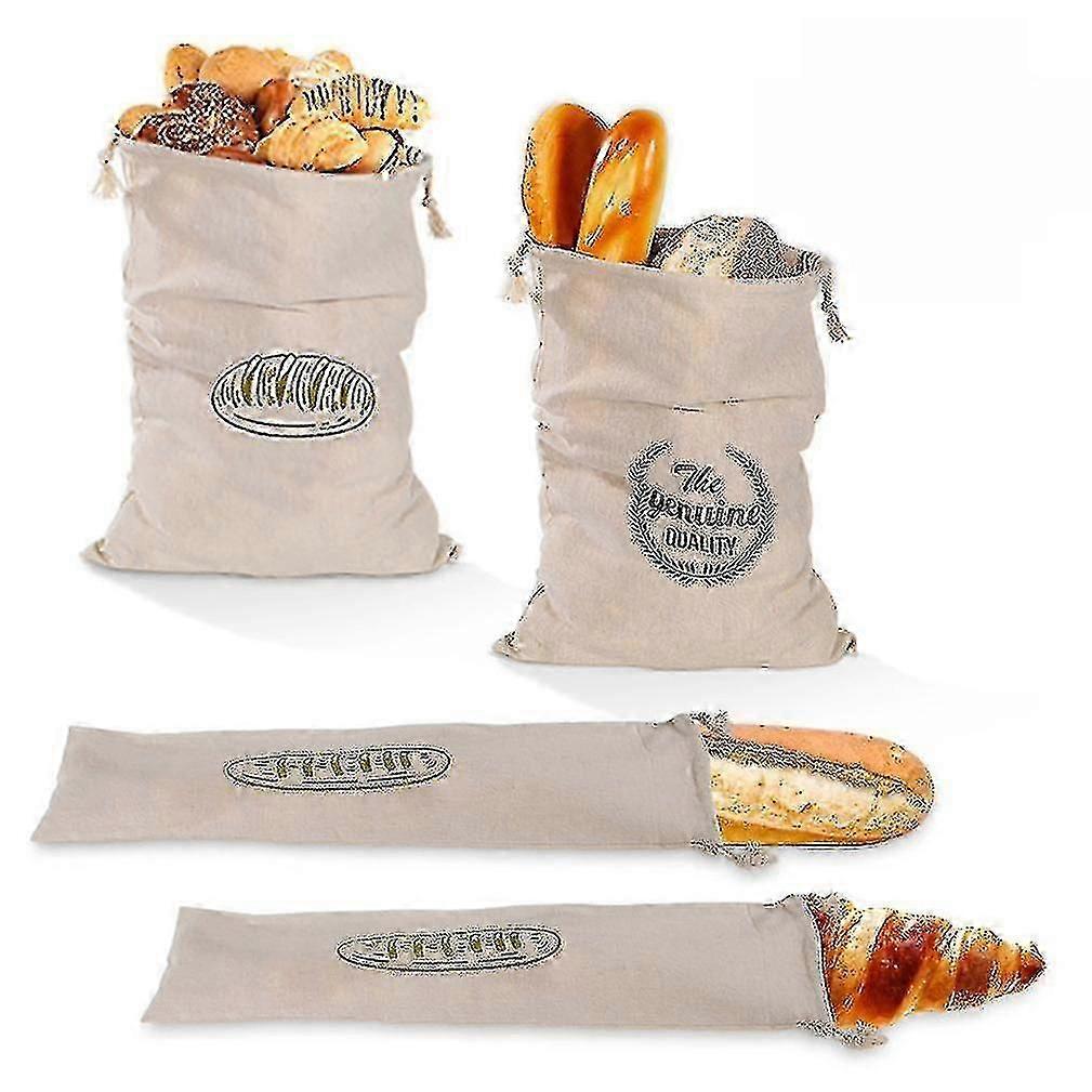 Linen Bread Bag Reusable Bread Bag French Bread Bread Drawstring Bag Cotton Bread Bag