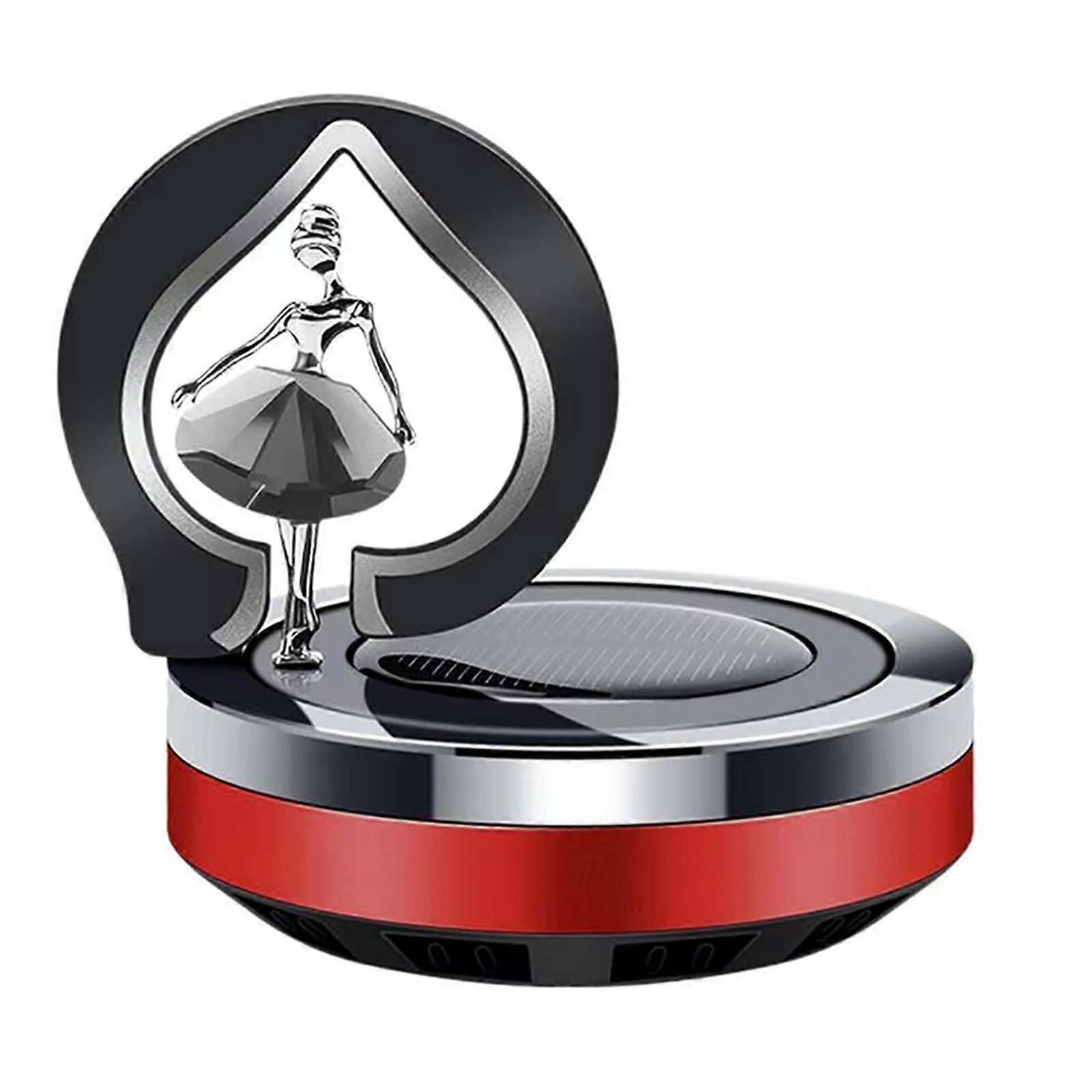 Graceful Dancer Solar Dashboard Air Purifier with Long Lasting flower Scent Solar Auto Freshener Dancing Dancer Red