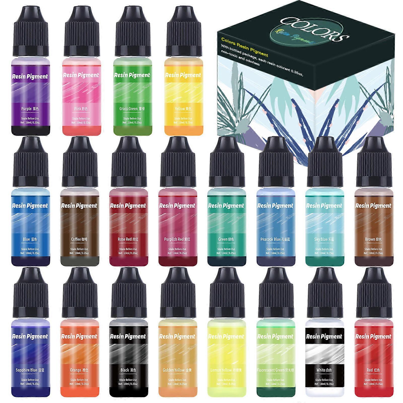 High Concentration Silicone Dye Transparent Pigments for Jewelry Crafting Epoxy Resin Colorant Drop Glue Coloring Agent