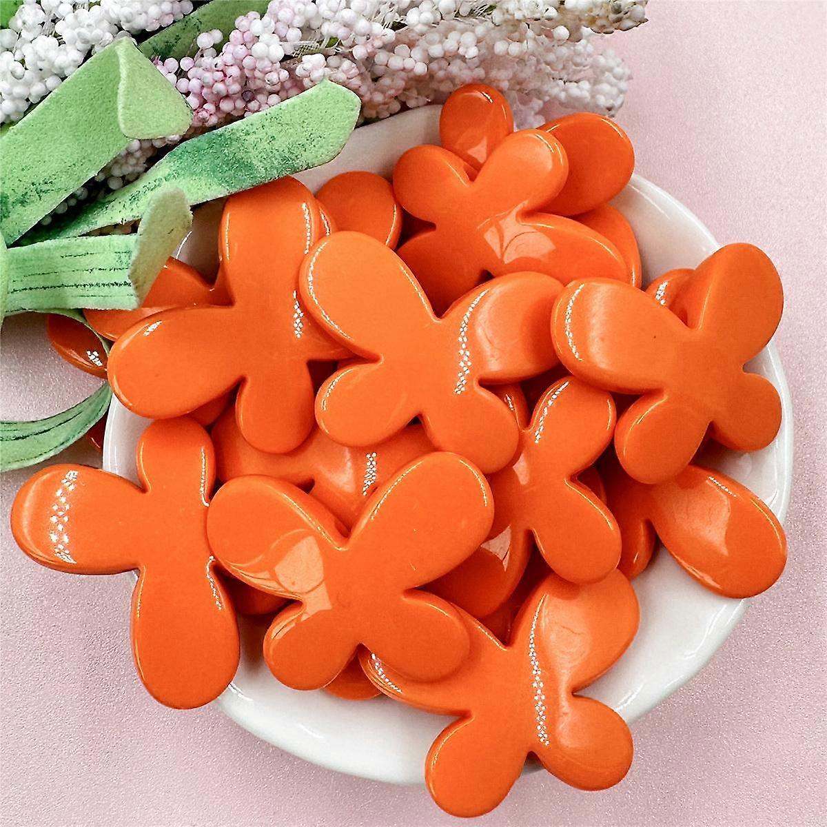 High quality Acrylic DIY Phone Chain Bead Earring Accessories 20pcs Handmade Material Loose Beads Cream Butterfly Beads Macaron 21.5 x 29.2mm