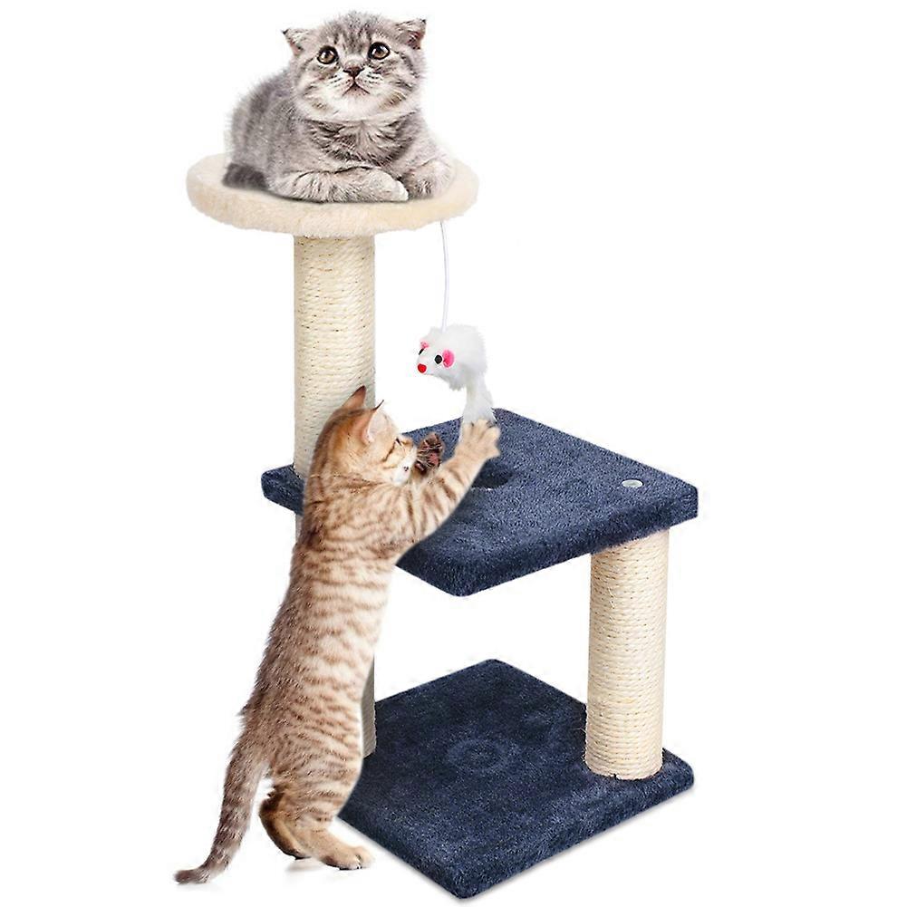 Cat Tree with Sisal-Covered Scratching Posts, Padded Condo and Top Perch