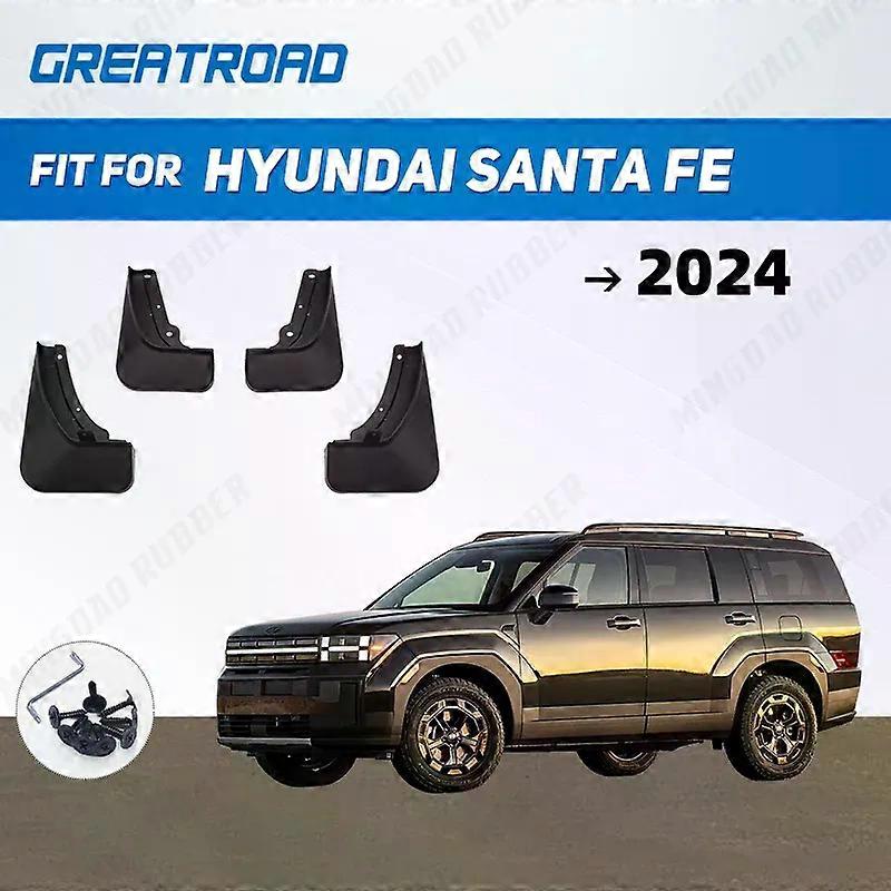 من أجل هيونداي سانتا FE 2024 2024 Mudguard الطين اللوحات الحرس سبلاش رفرف الحاجز اكسسوارات السيارات