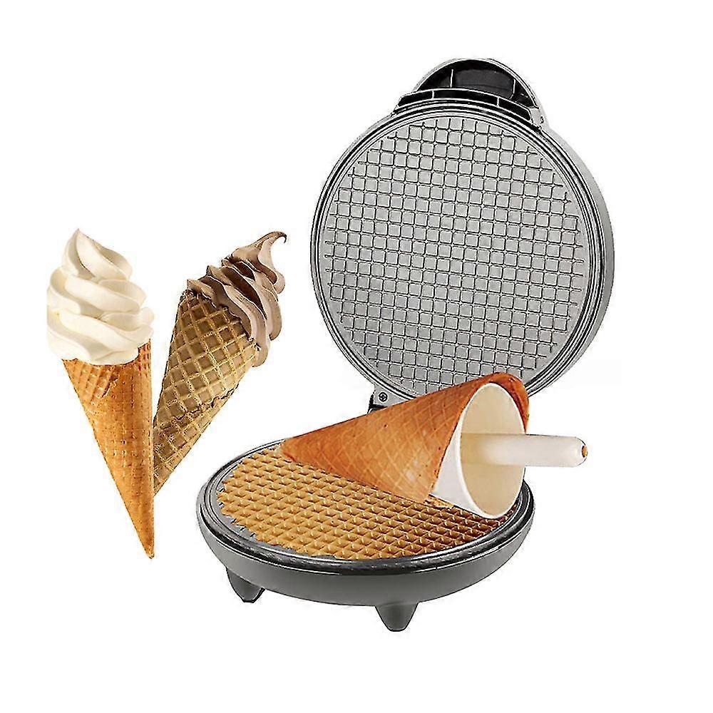 Express Nonstick Ice Cream Cone Maker Creates Delicious Homemade Candy and Waffle Cone, Easy to Clean, Silver