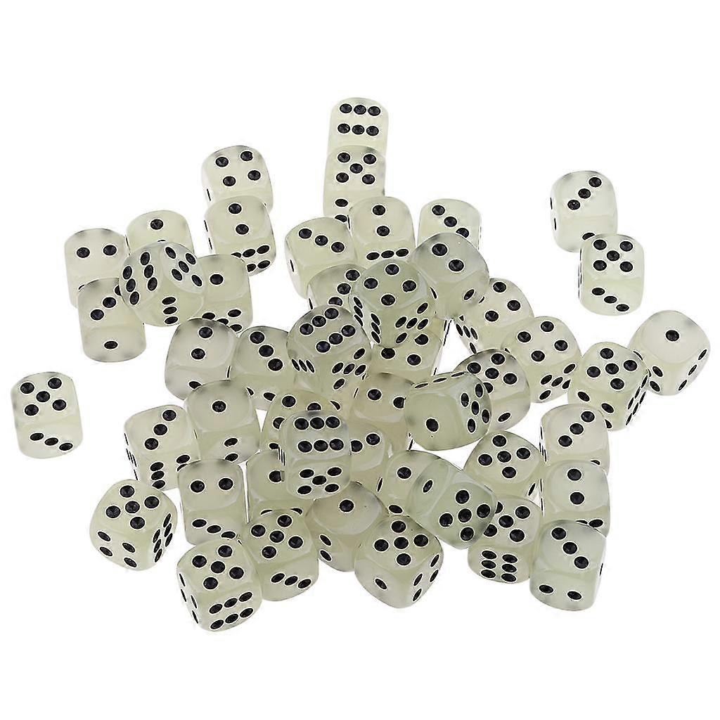 D6 Dice Set (50 Pcs / Set) - 6 Sided Dice Glow in the Dark