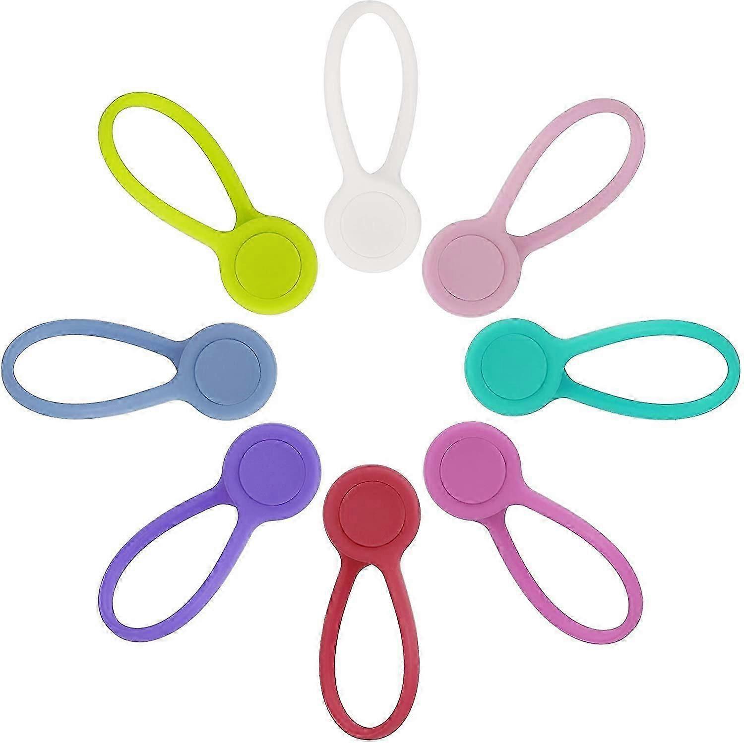 Silicone Reusable Magnetic Cable Clips Adjustable Cable Ties Cable Organizer