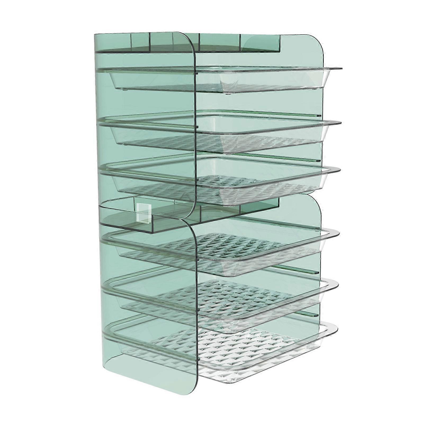 Multi Layer Sorting Tray Acrylic Tray Organizer for Cosmetics Kitchen Side Dish Stacking Storage Rack