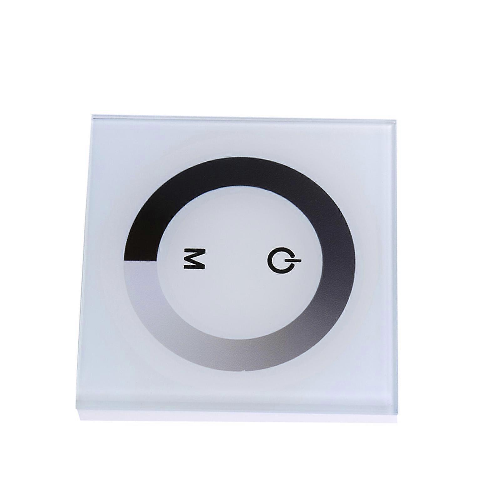 Broco Dimmer Switche Wall-Mounted Touch Panel Controller, Brightness Adjustable Dimmer for Single Color LED Light Strip DC 12V-24V (White)