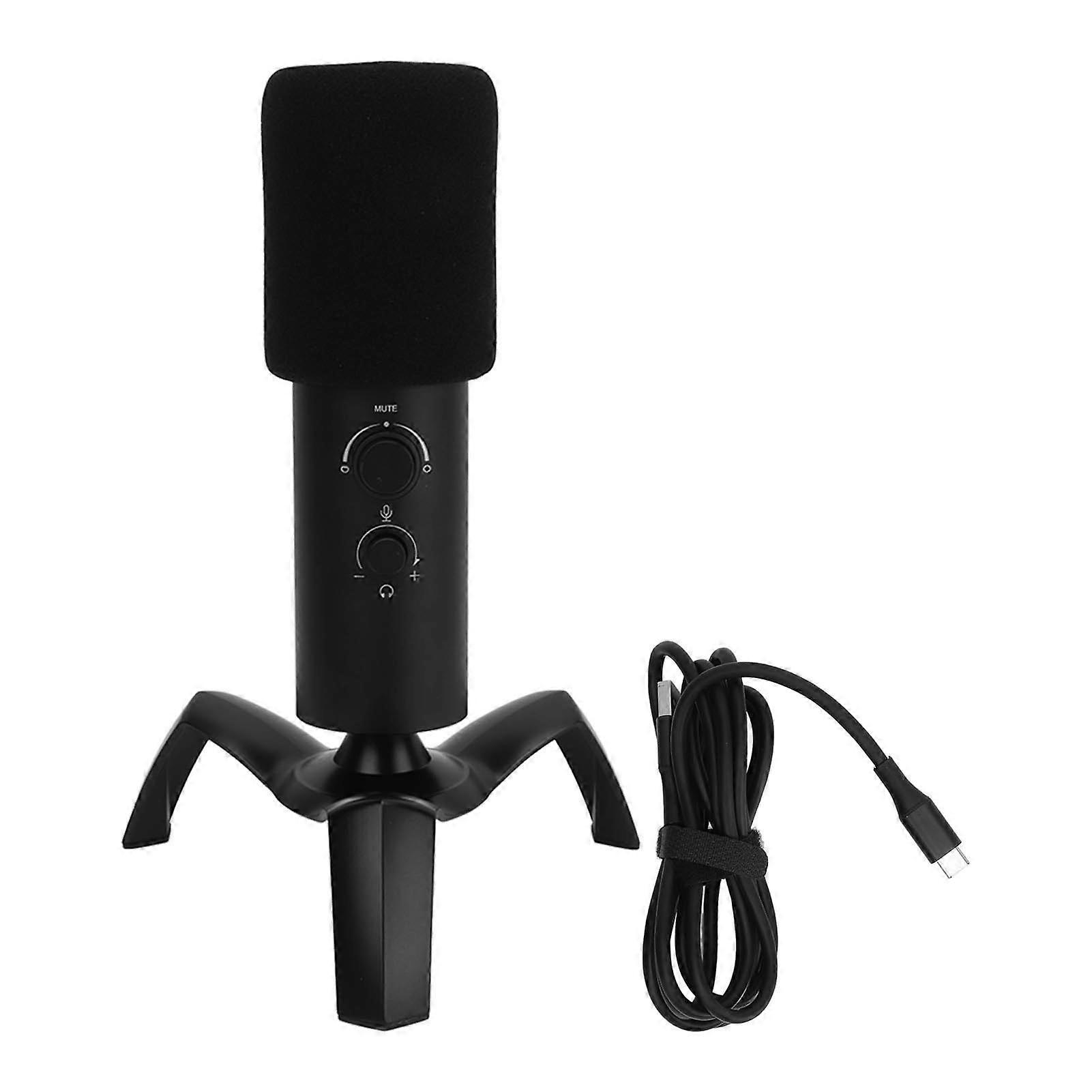USB Condenser Microphone Multi Angle Adjustable Desktop RGB Gaming Microphone with M Type Metal Stand for Recording Live Streaming Podcasting