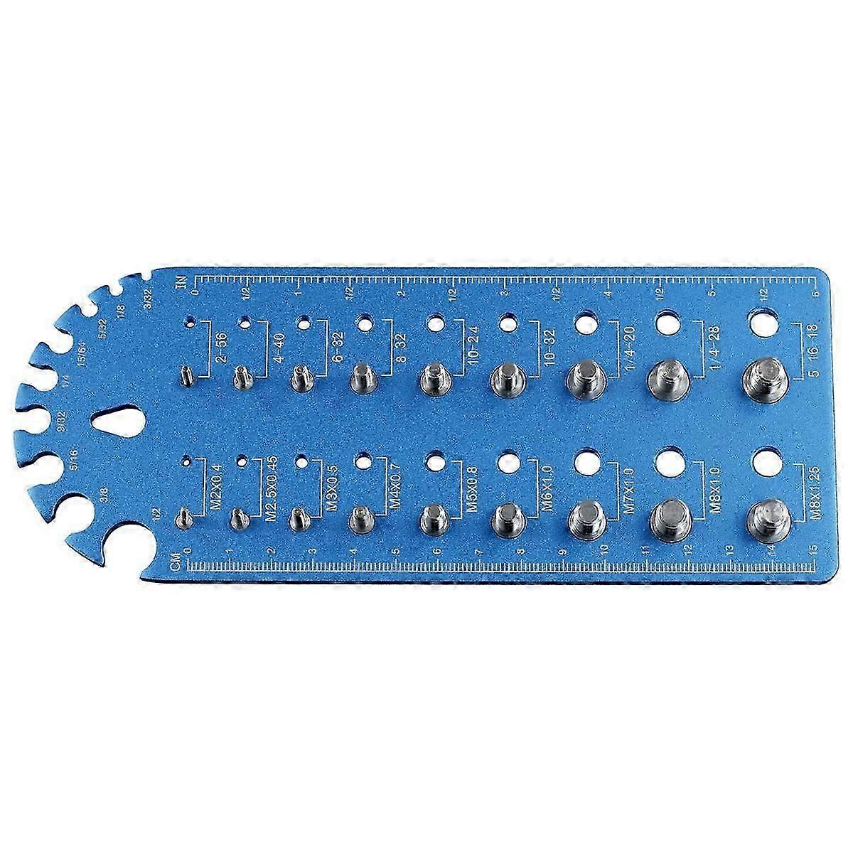 18 Nut and Bolt Thread Checkers Fine Thread Nut and Bolt Size Gauge, Versatile Thread Chasers Set