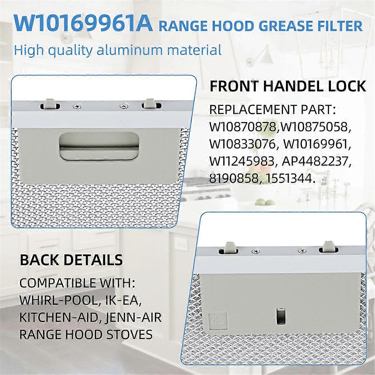 2PCS W10169961A Hood Filter for 12X10.5Inch