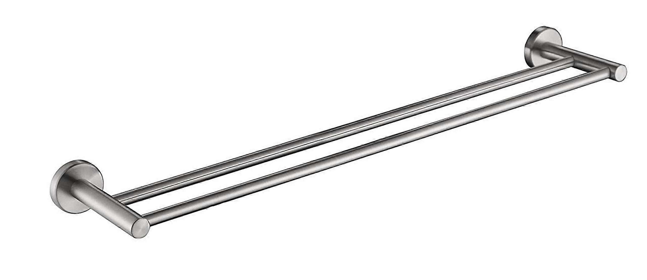 Round base W/Round Based Premium Modern Double Towel Shelf- Stainless Steel, Water and Rustless, Wall Mounted on the Wall, Easy to Install