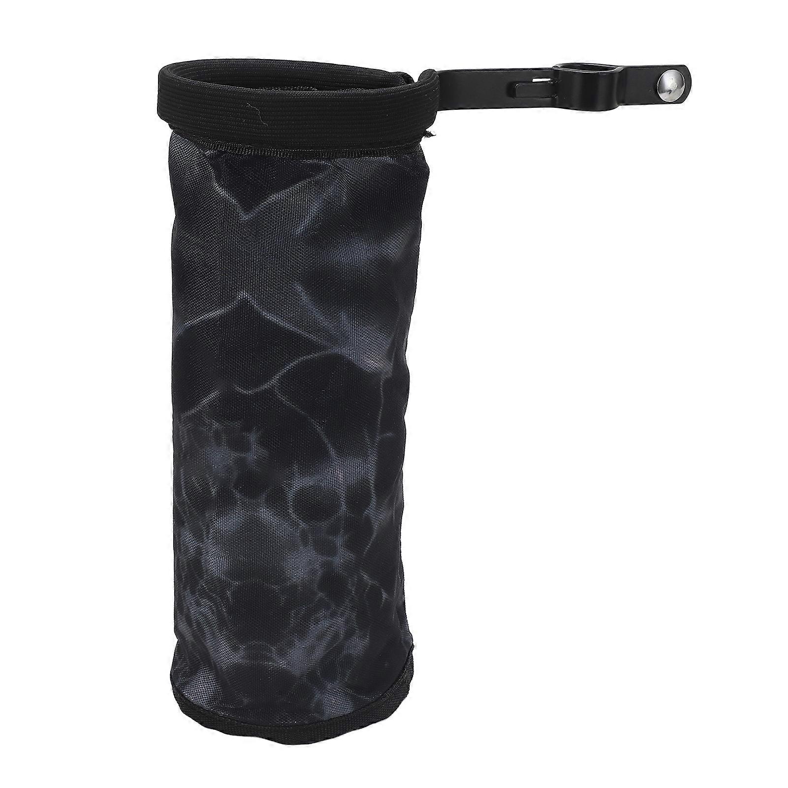 Drumstick Container Bag Oxford Cloth Multifunctional Drum Stick Holder for Mallets Brushes Black Grey